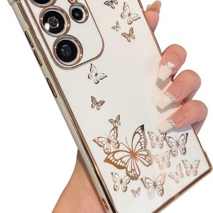 ZTOFERA Funda de teléfono para Samsung Galaxy S23 Ultra 5G Elegante funda de teléfono con diseño de mariposa, para niñas y mujeres encantadoras, ZTOFERA Funda de teléfono para Samsung Galaxy S23 Ultra 5G Elegante funda de teléfono con diseño de mariposa, para niñas y mujeres encantadoras,