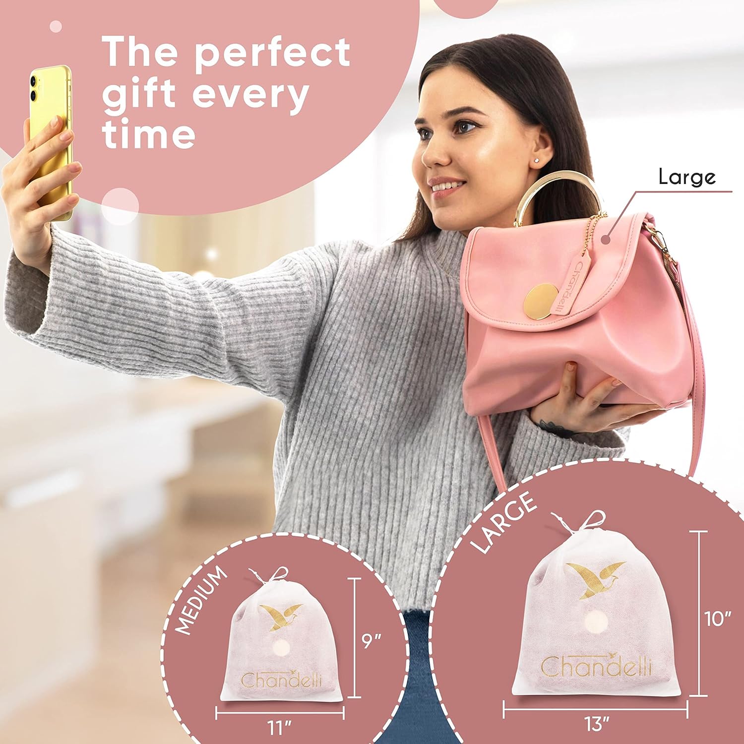 Chandelli El neceser de viaje para mujer es una gran bolsa de viaje y el neceser perfecto para viajar con artículos de aseo de tamaño de viaje,