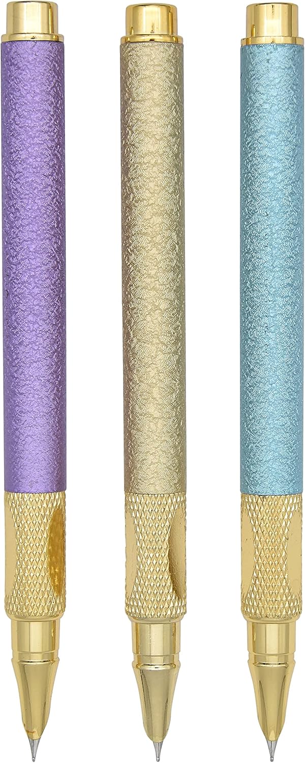 Gullor Pluma estilográfica extra ligera brillante de 3 piezas, punta fina con convertidor de tinta, multicolor A
