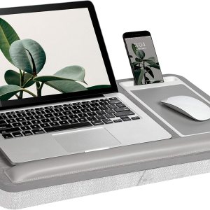 ROSSIE HOME Escritorio de regazo de madera de fresno real de alta calidad con reposamuñecas, alfombrilla para mouse y soporte para teléfono, se ROSSIE HOME Escritorio de regazo de madera de fresno real de alta calidad con reposamuñecas, alfombrilla para mouse y soporte para teléfono, se