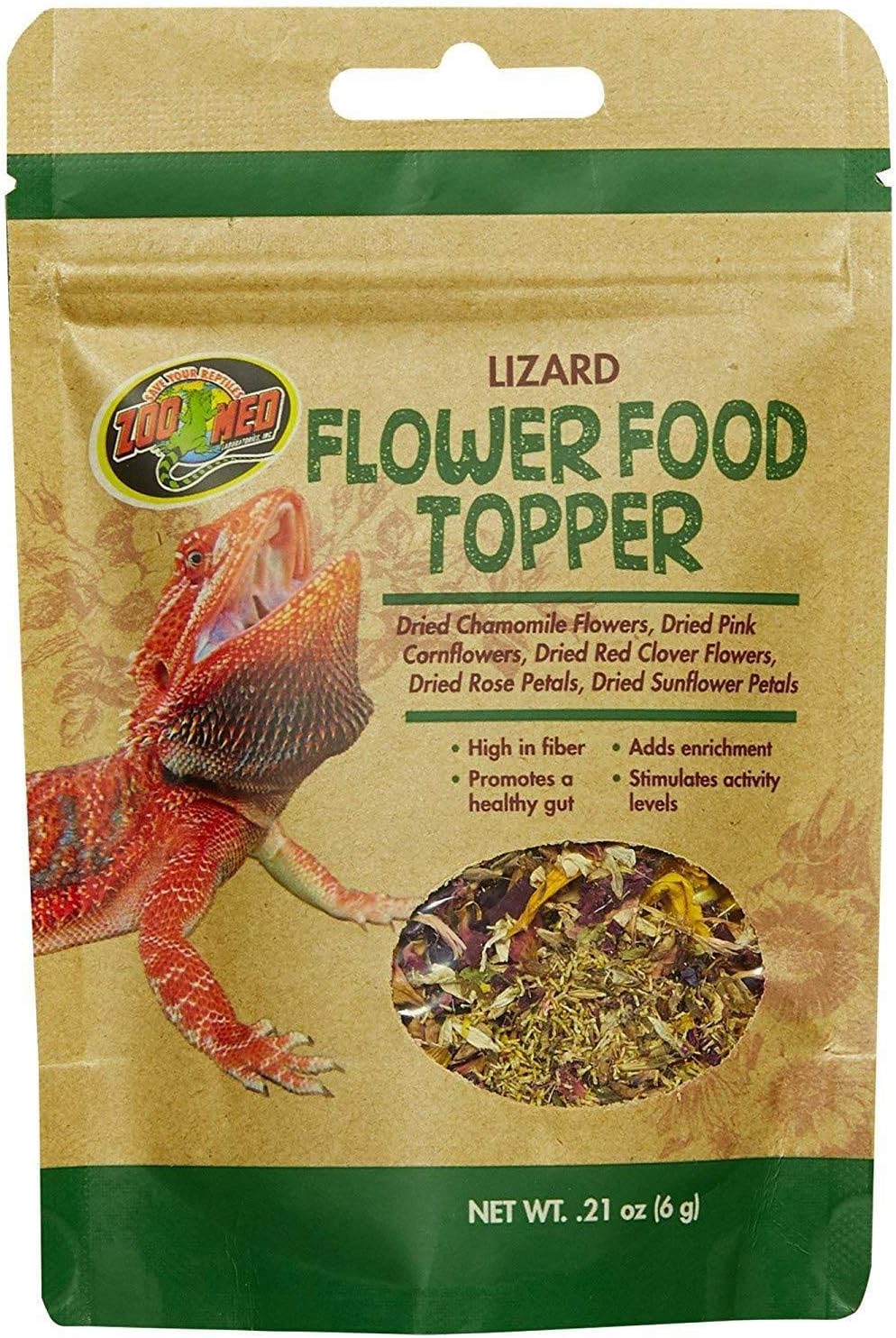 Zoo Med Decoración para alimentos con flores de lagarto, 0.21 onzas.
