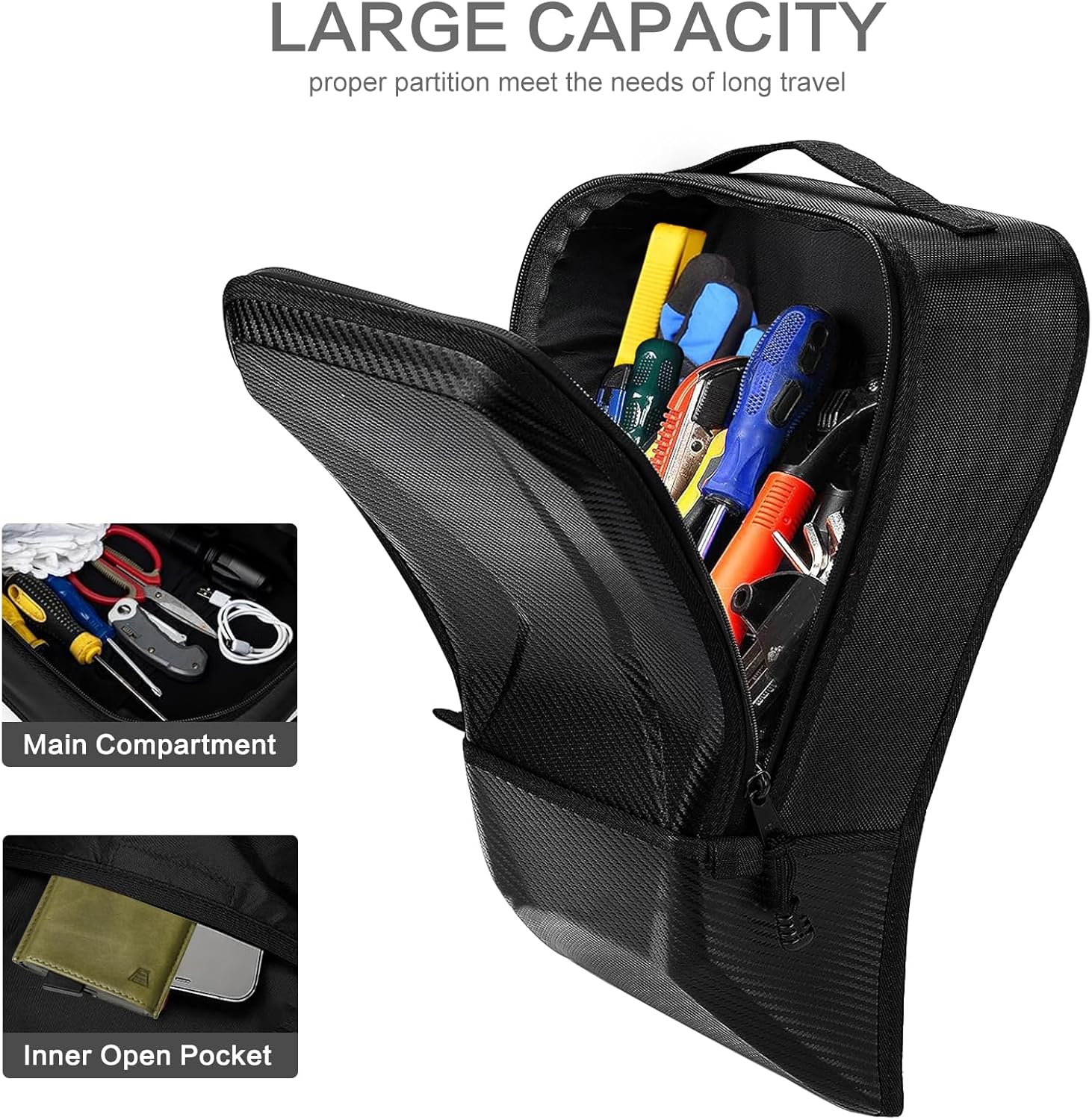 LKV X3 Bolsa de almacenamiento central para consola con carcasa de EVA compatible con Can Am Maverick X3 MAX XRS XDS Turbo R RR 2017-2023