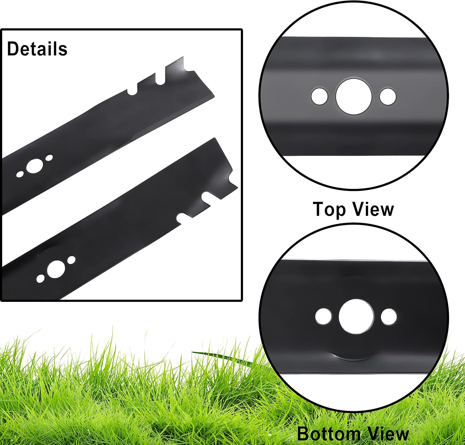 Wadoy Cuchillas 120-9500-03 compatibles con Toroo Timemasterr de 30 pulgadas, piezas de 15.4 pulgadas (paquete de 2) para 20199 20200 20975 20977