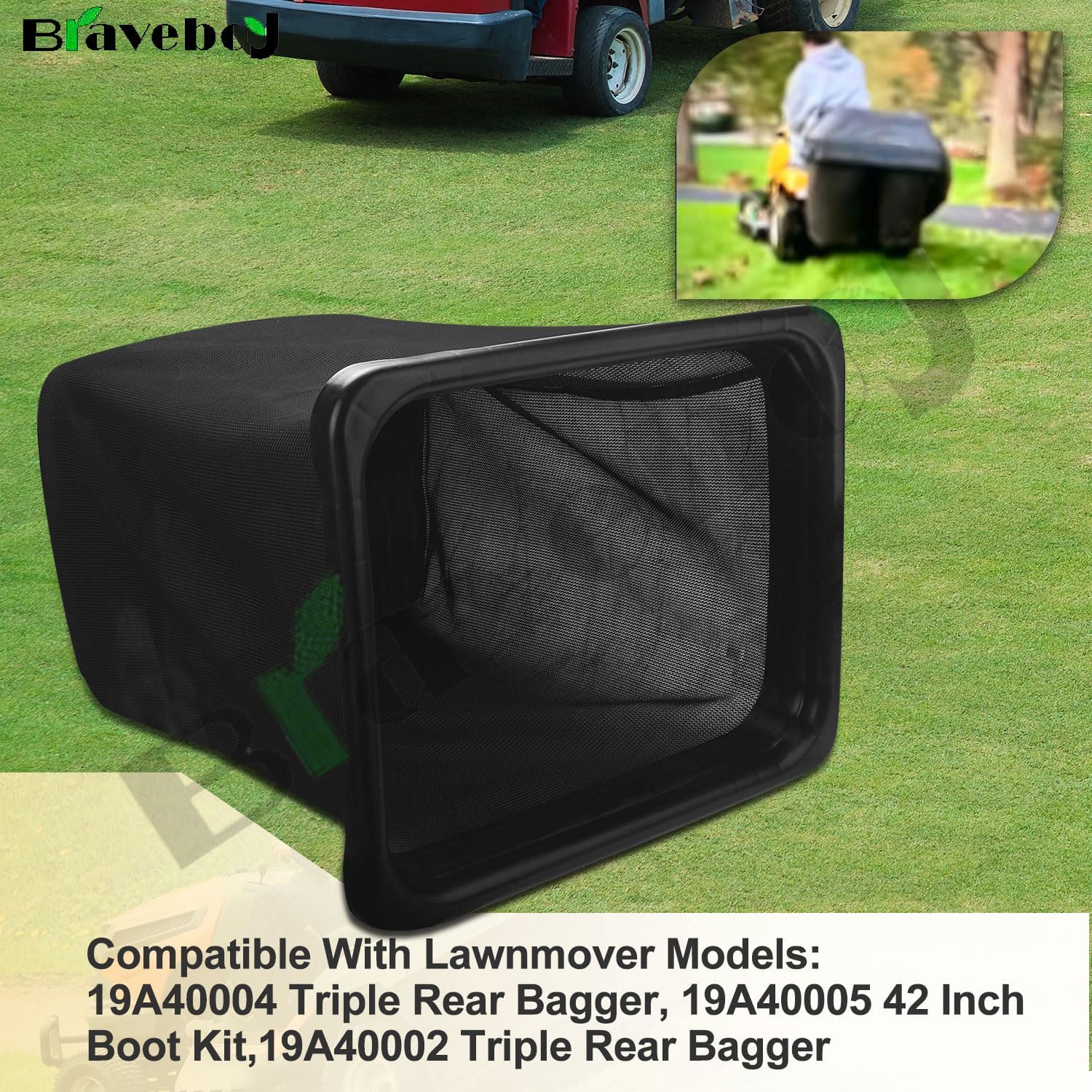 964-05104 964-04090A 964-04096A Conjunto de bolsa de césped compatible con MTDTroy-BiltCub-CadetCraftsman RZT 42 44 46 48 50 54 60 S, con fondo duro