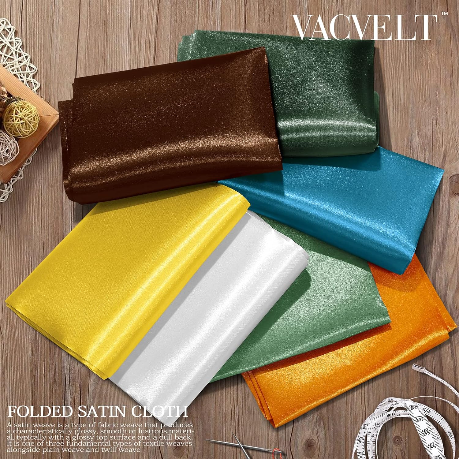 VACVELT The Yard, tela de satén azul marino de 60 pulgadas de ancho, tela de satén brillante y suave, tela de satén sedosa para vestidos de novia,