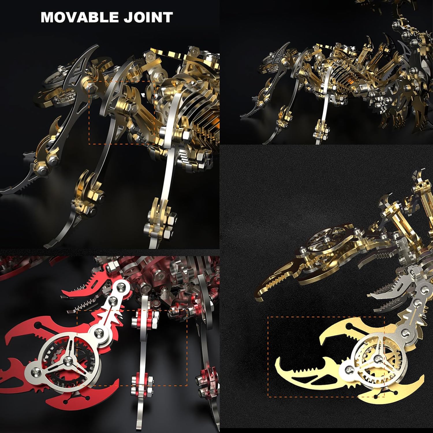 Rompecabezas de escorpión de metal 3D para adultos rompecabezas 3D, kits de modelos de metal para construir bricolaje rompecabezas mecánico de