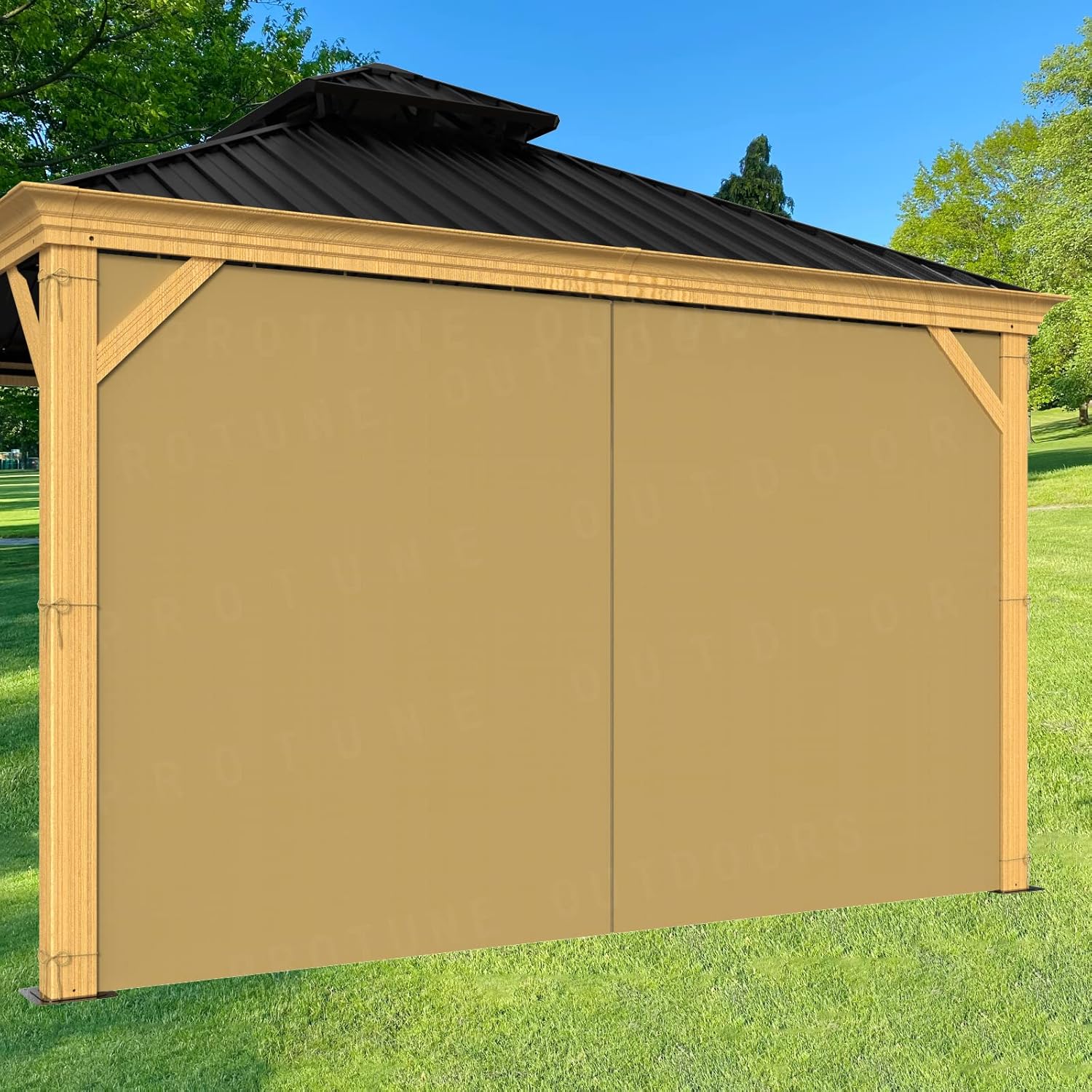 Cortina Gazebo para 8 x 8 pulgadas, para pared lateral de privacidad, 1 panel, universal, de repuesto, para proteger las paredes laterales (solo