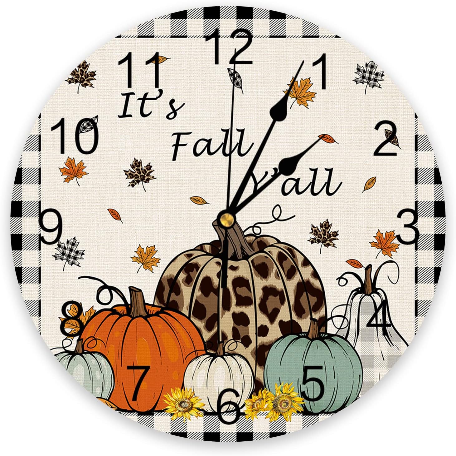 Silent – Reloj de pared decorativo sin tictac para cocina, dormitorio, baño, oficina, sala de estar, hogar, funciona con pilas, 10 pulgadas de