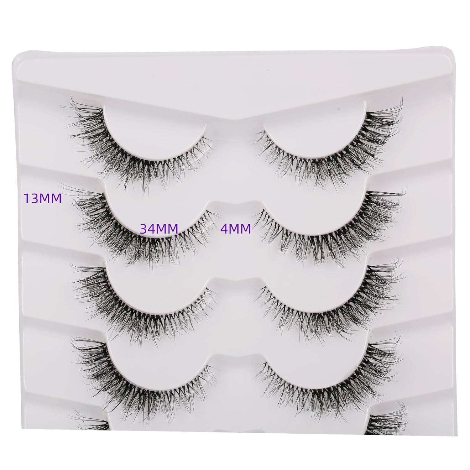 Gmagictobo Pestañas postizas naturales, esponjosas, con aspecto de ojo de gato, pestañas cortas y transparentes, pestañas postizas de volumen 3D,