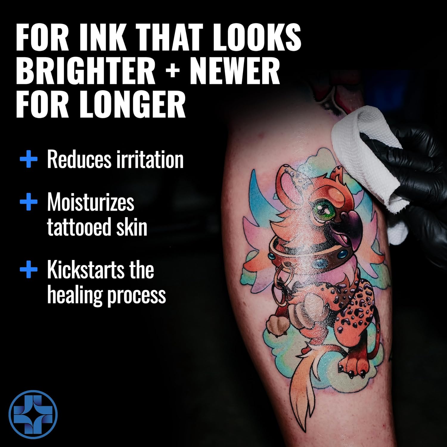 Saniderm Tattoo Glide, Crema hidratante de tatuaje premium (4 onzas)  Uso durante y después del proceso de tatuaje, hecho con ingredientes naturales
