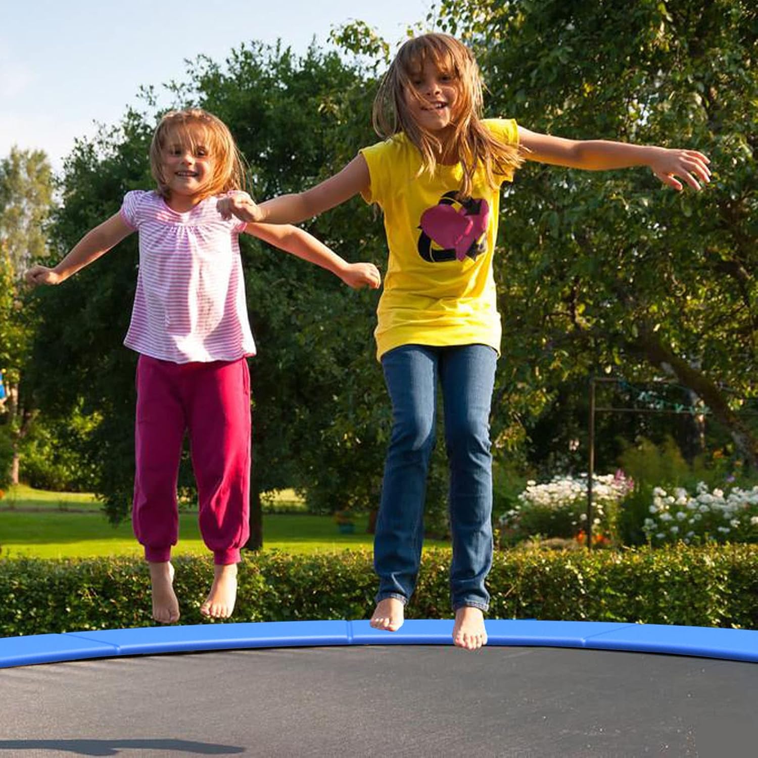 Giantex Almohadilla de trampolín de 8 pies, 10 pies, 12 pies, 14 pies, 15 pies, 16 pies, resistente al desgarro, almohadilla de protección de
