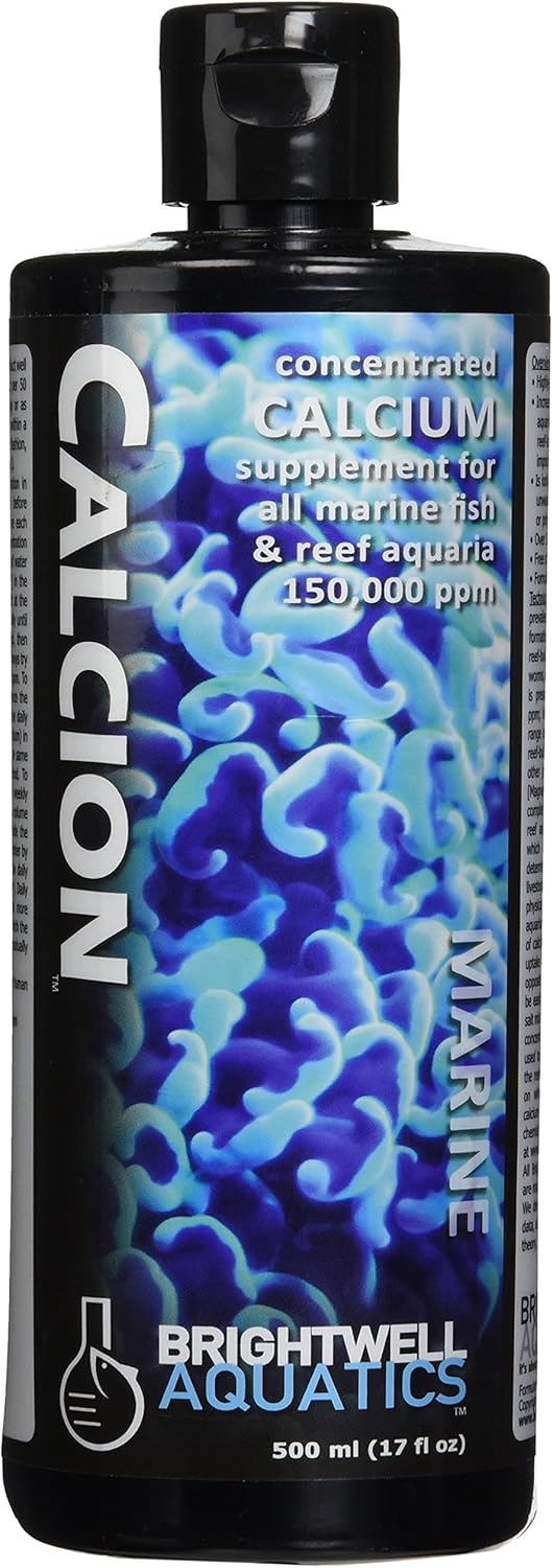 Brightwell Aquatics Calcion – Suplemento líquido concentrado de calcio para todos los acuarios marinos, 16.9 fl oz