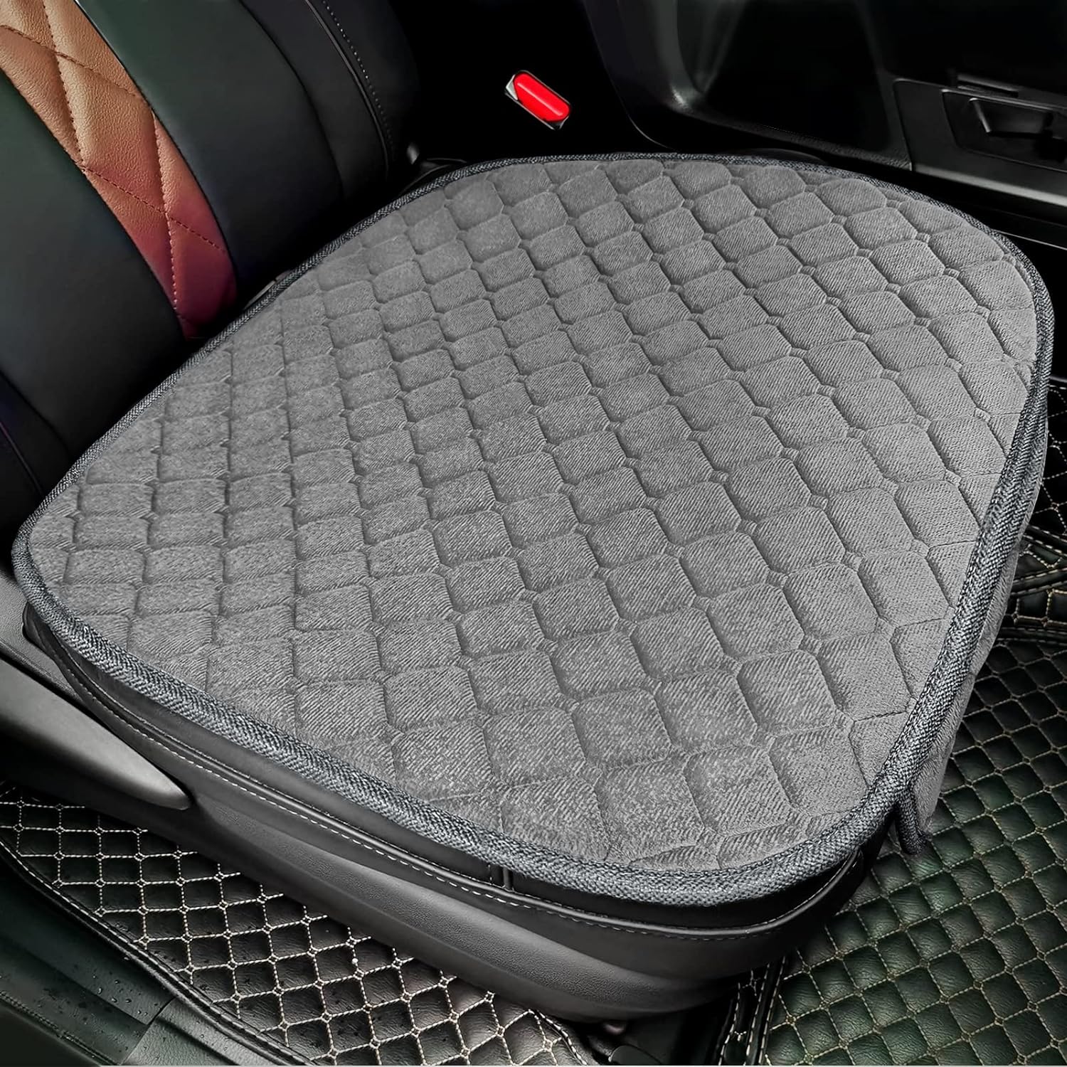 surpassme Cómodas fundas universales para asiento delantero para accesorios de automóvil con bolsillos de almacenamiento, fundas interiores