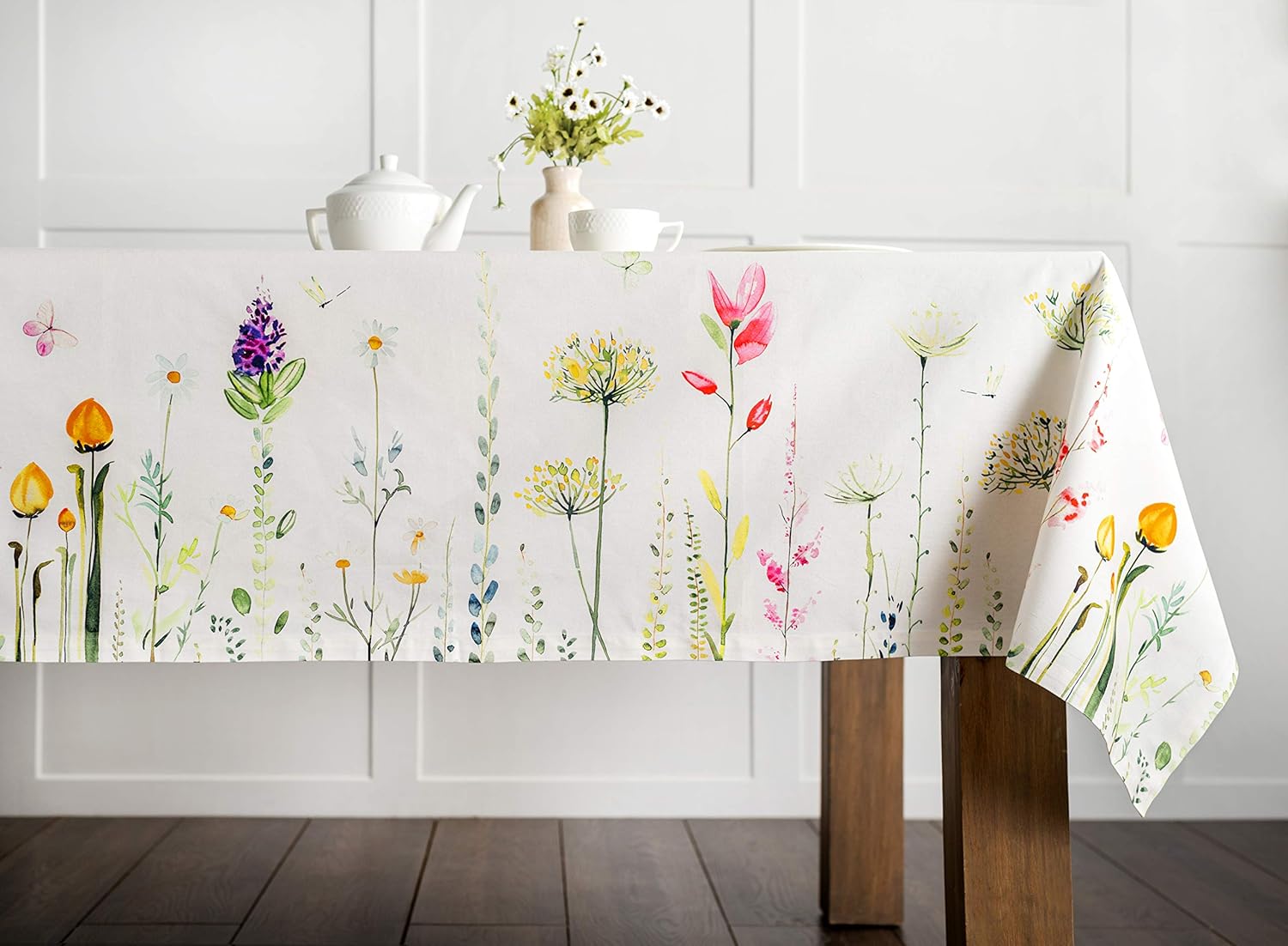 Mantel Maison d’ Hermine Faïence, 100 % de algodón, para cocina, comedor, decoración de mesa, fiestas, bodas, primavera y verano