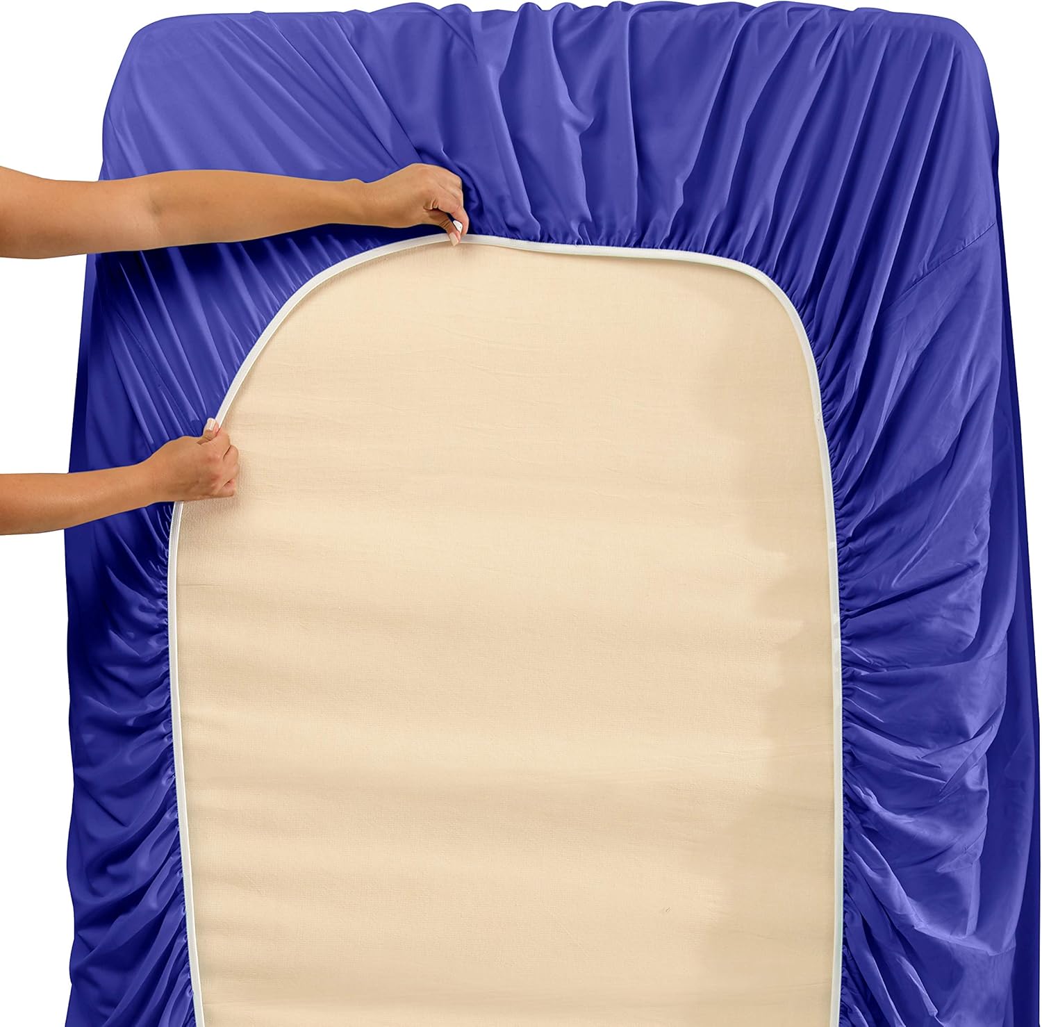 Nestl Juego de sábanas de 6 piezas de microfibra suave con bolsillos extra profundos, sábanas y fundas de almohada resistentes a la decoloración,