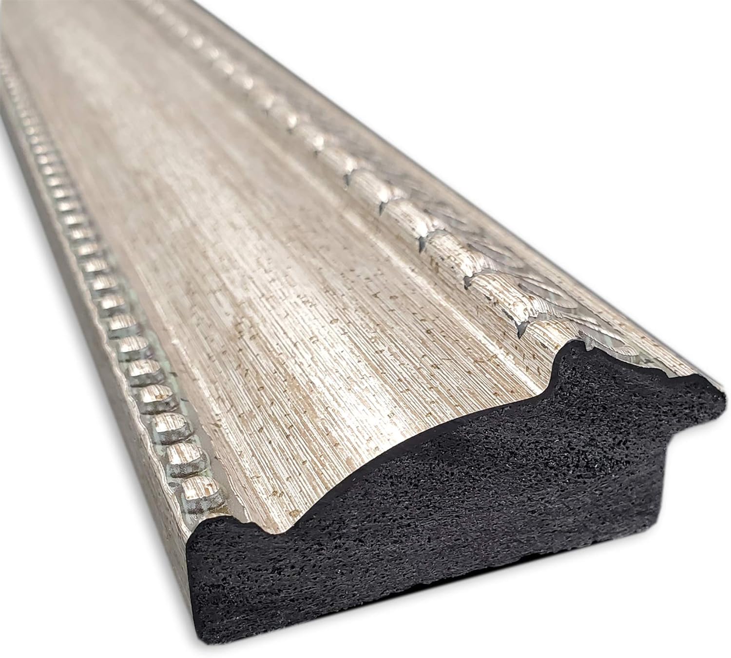 Amanti Art Espejo de pared para puerta, espejo de cuerpo completo (52.25 x 18.25 pulgadas), espejo de cuerpo completo plateado adornado Lyla y