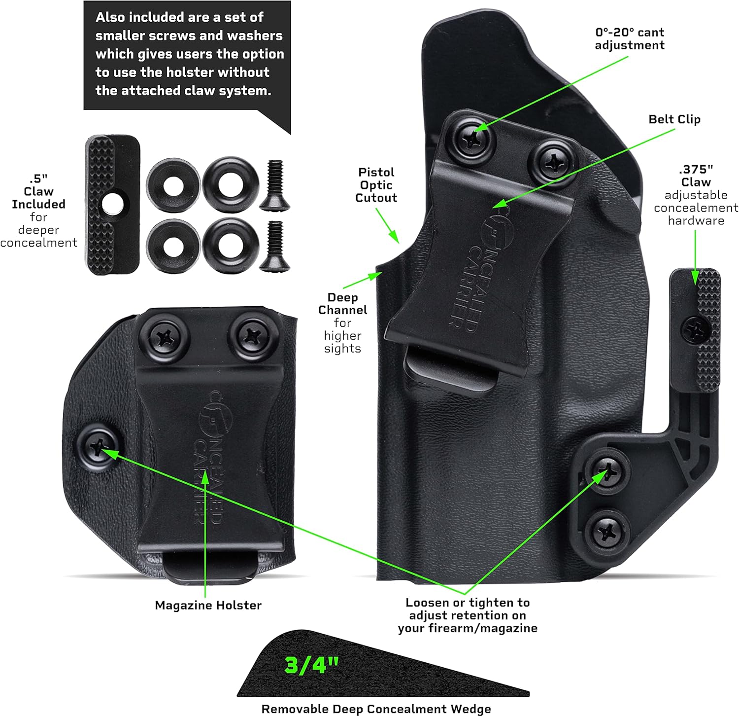 Funda IWB para S&W M&P 9 M2.0  Empresa propiedad de veteranos de combate  Fundas de transporte ocultas dentro de la cintura