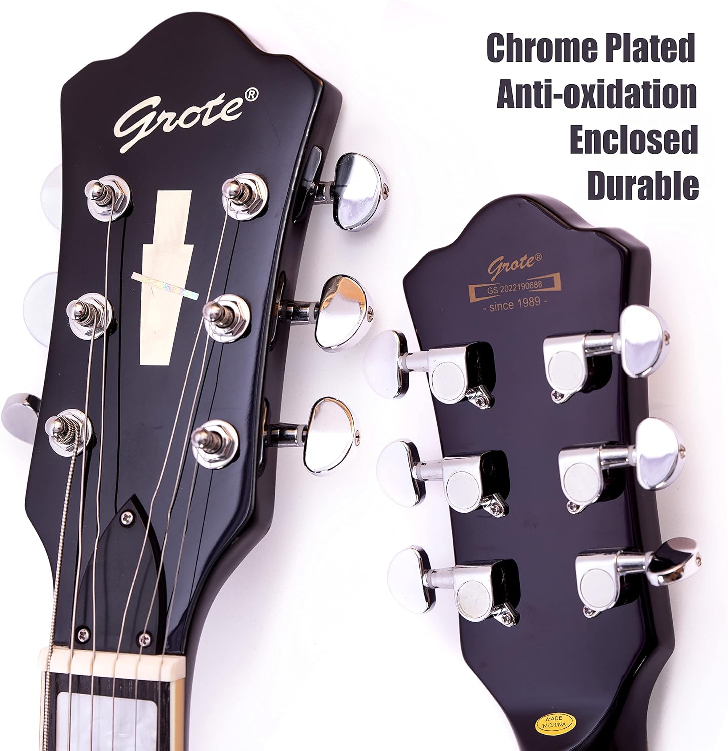 Grote Guitar Metallic Paints – Guitarra eléctrica de cuerpo sólido con púas de bolsa de transporte (rojo)