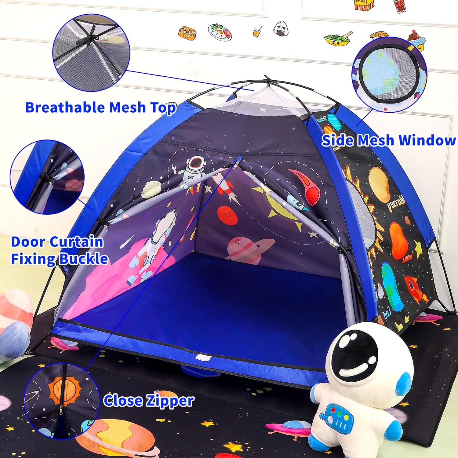 Tienda de campaña para niños, casa de juegos Lucky castle para niños y niñas, tienda de campaña con cúpula fácil y divertida tienda de campaña para