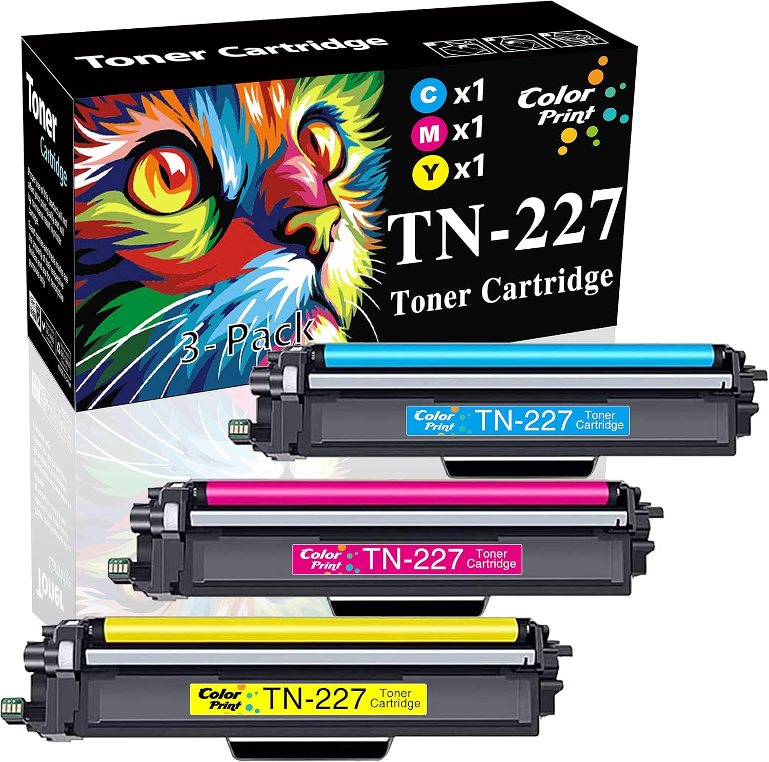 COLOR PRINT Cartucho de tóner compatible de repuesto para Brother TN227 TN-227 TN223 TN227C TN227M TN227Y para impresora MFC-L3750CDW HL-L3210CW