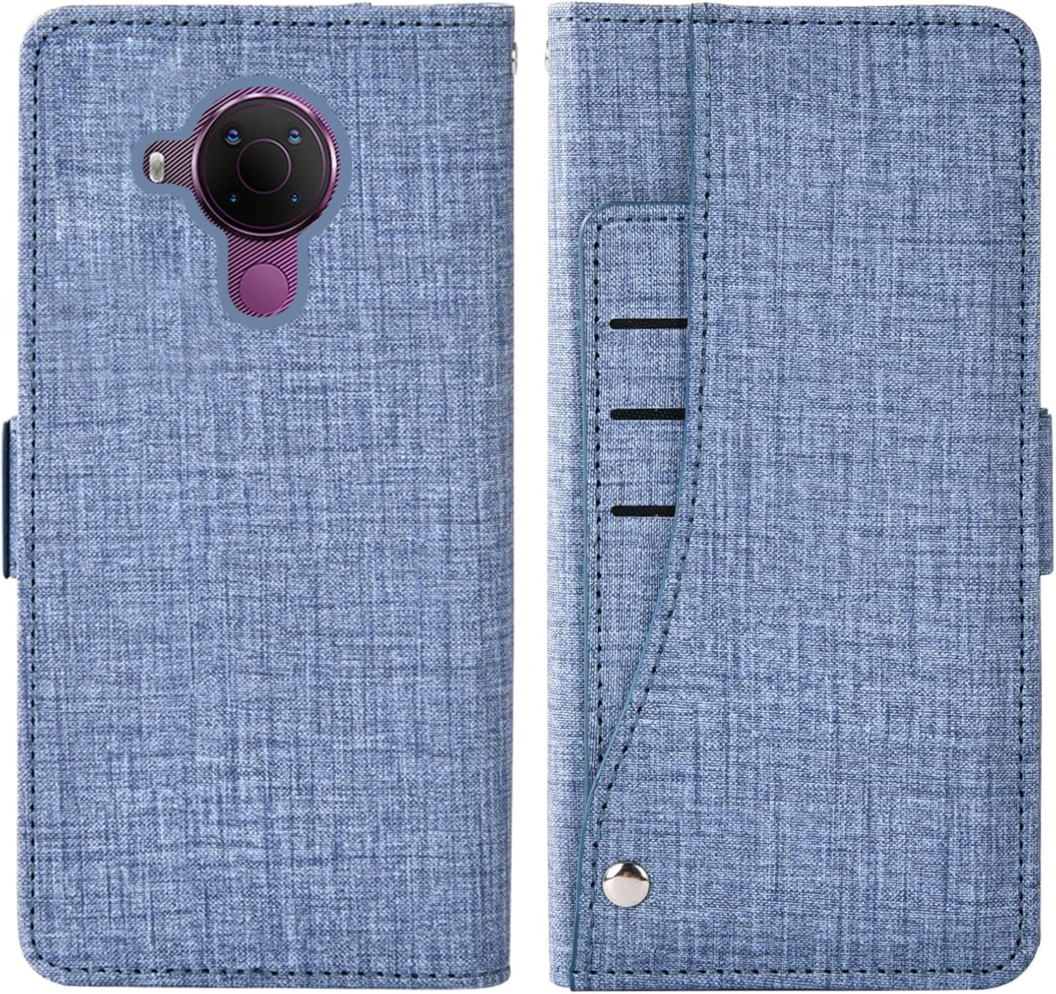 Asuwish Funda de teléfono para Nokia 5.4 TA1333 con protector de pantalla de vidrio templado y correa para la muñeca, soporte para tarjeta de