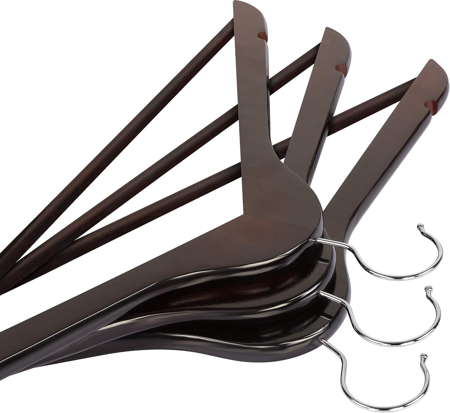 Utopia Home – Paquete de 20 perchas de madera con ranura plos hombros, de calidad prémium, duraderas y delgadas, para trajes, con gancho giratorio