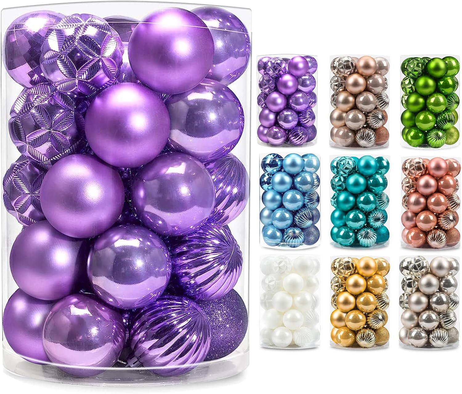 AMS – Bola de Navidad con miniadornos exquisitos, bolas coloridas, decoraciones colgante