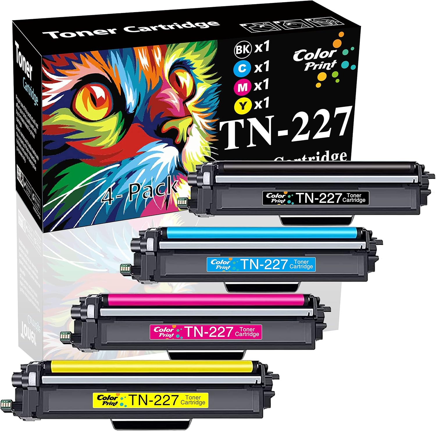 COLOR PRINT Cartucho de tóner compatible para Brother TN227 TN-227 TN227BK TN223 para impresora HL-L3210CW HL L3230CDW L3710CDW L3270CDW MFC-L3710CW