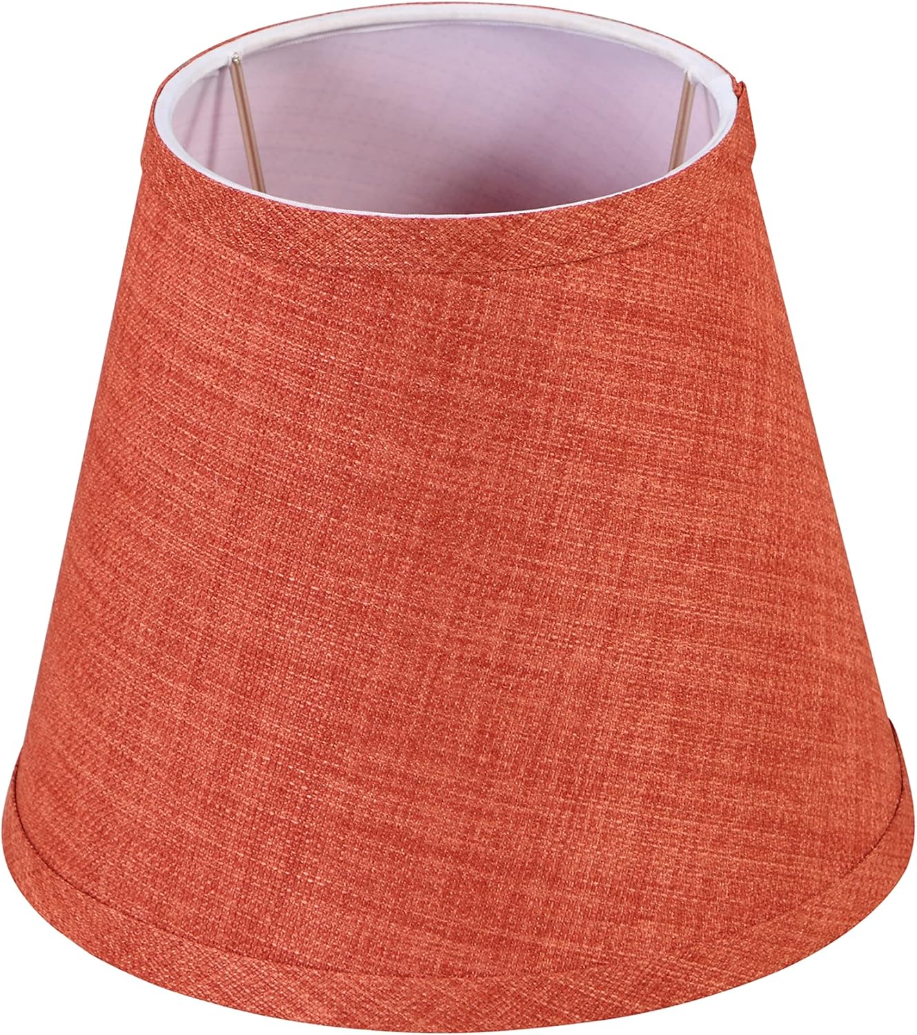 Aspen Creative 56025A, pantalla de lámpara Empire Uno, tela texturizada de arpillera rosa vieja, parte superior de 5 pulgadas x 8 pulgadas inferior