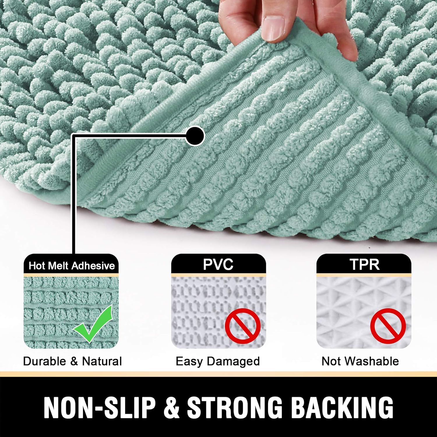 Alfombras de baño Tapetes para baño antideslizante de chenilla de lujo alfombra de baño alfombra extra suave y absorbente Tapetes peludos lavables