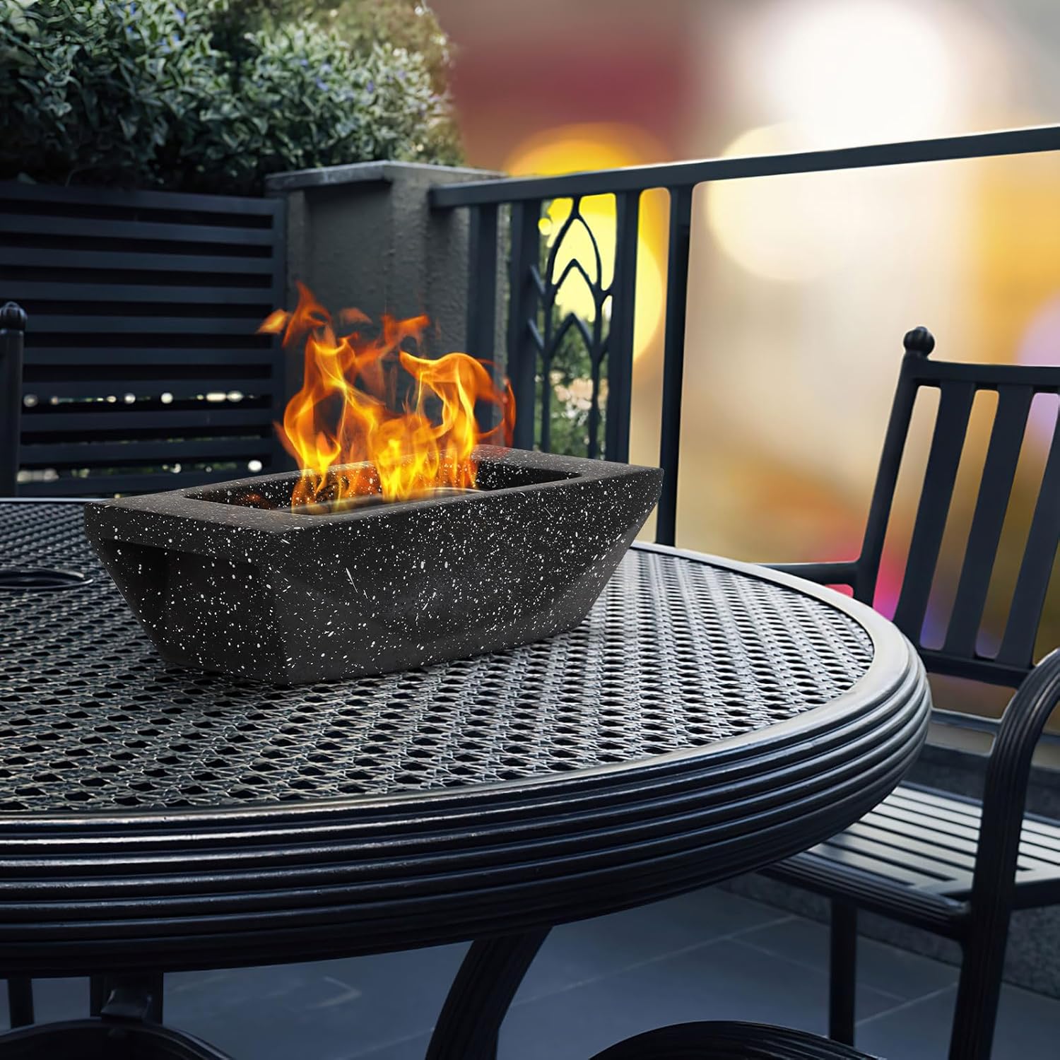 Hoguera de mesa portátil de 12.5 pulgadas, tazón de hoguera portátil sin humo, para interiores y exteriores, chimenea, jardín, patio, balcón,
