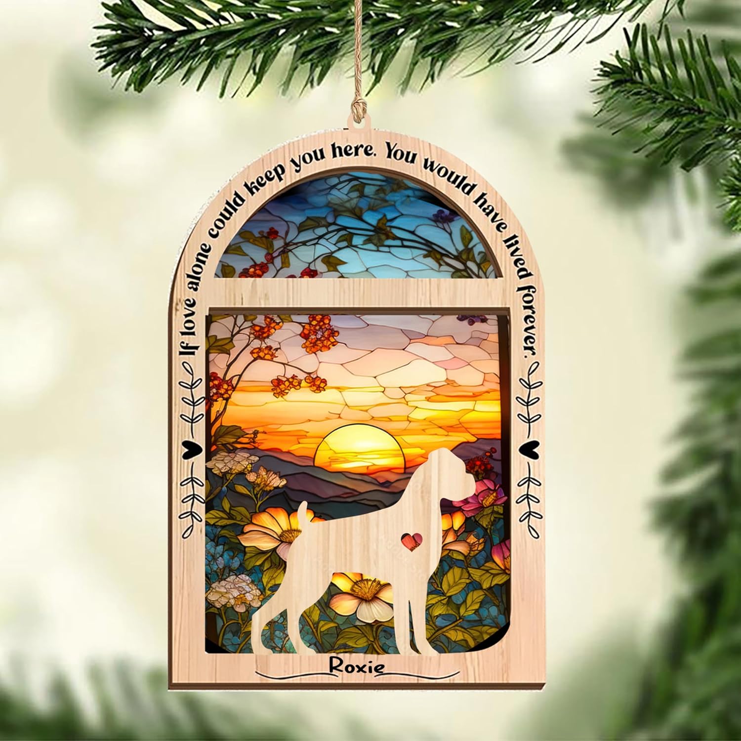 LOVELYPOD Adorno de Navidad personalizable con nombre, pérdida de mascotas, regalos para los amantes de los perros, pérdida de perros, recuerdo del