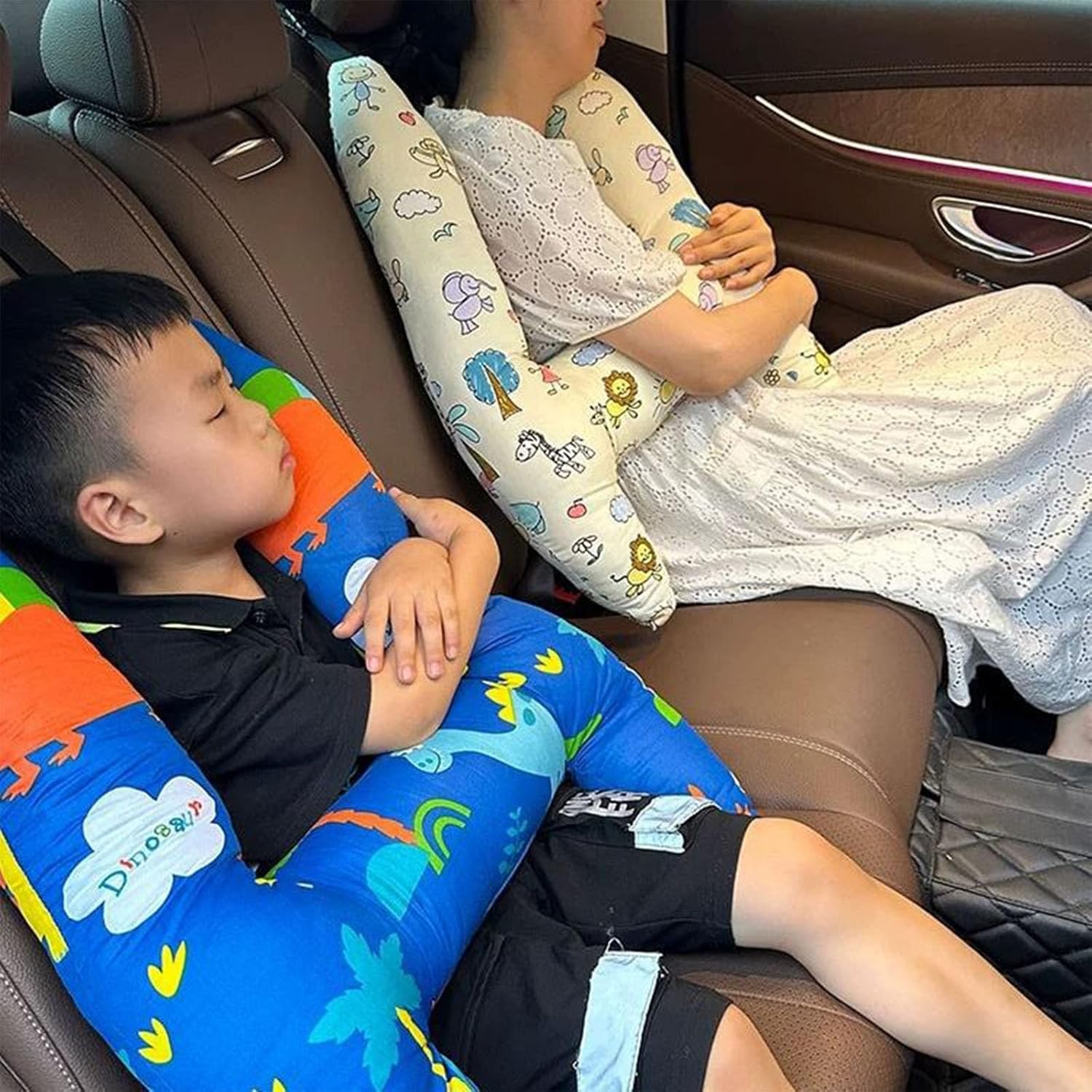 Forma de H  Soporte de cabeza para dormir de automóvil, almohadas de viaje para niños, almohadas de asiento de automóvil, adultos y niños, asiento