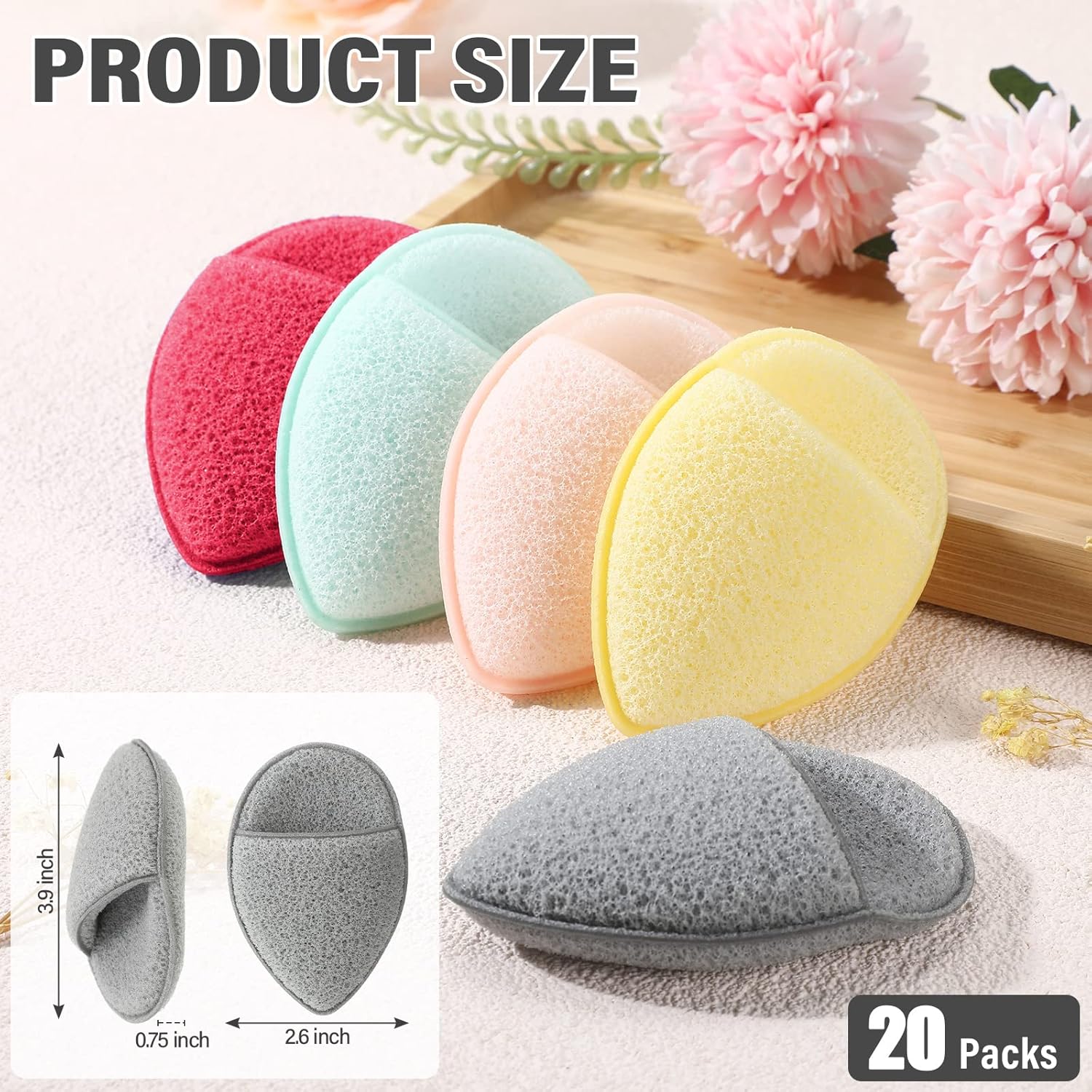 10 esponjas faciales para la limpieza diaria exfoliante facial, esponjas faciales para lavar los dedos de la cara, guantes, esponjas de lavado