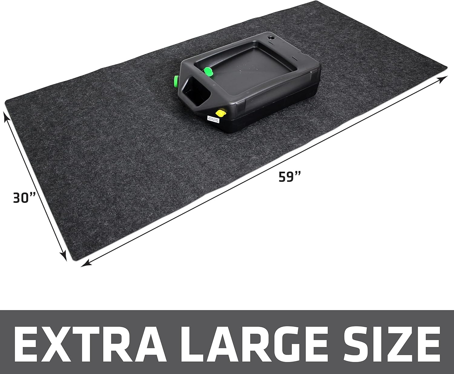 Armor All Tapete para piso de garajetapete de derrame de aceite (30″ x 59″), absorbente, impermeable, reutilizable, duradero, contiene líquidos,