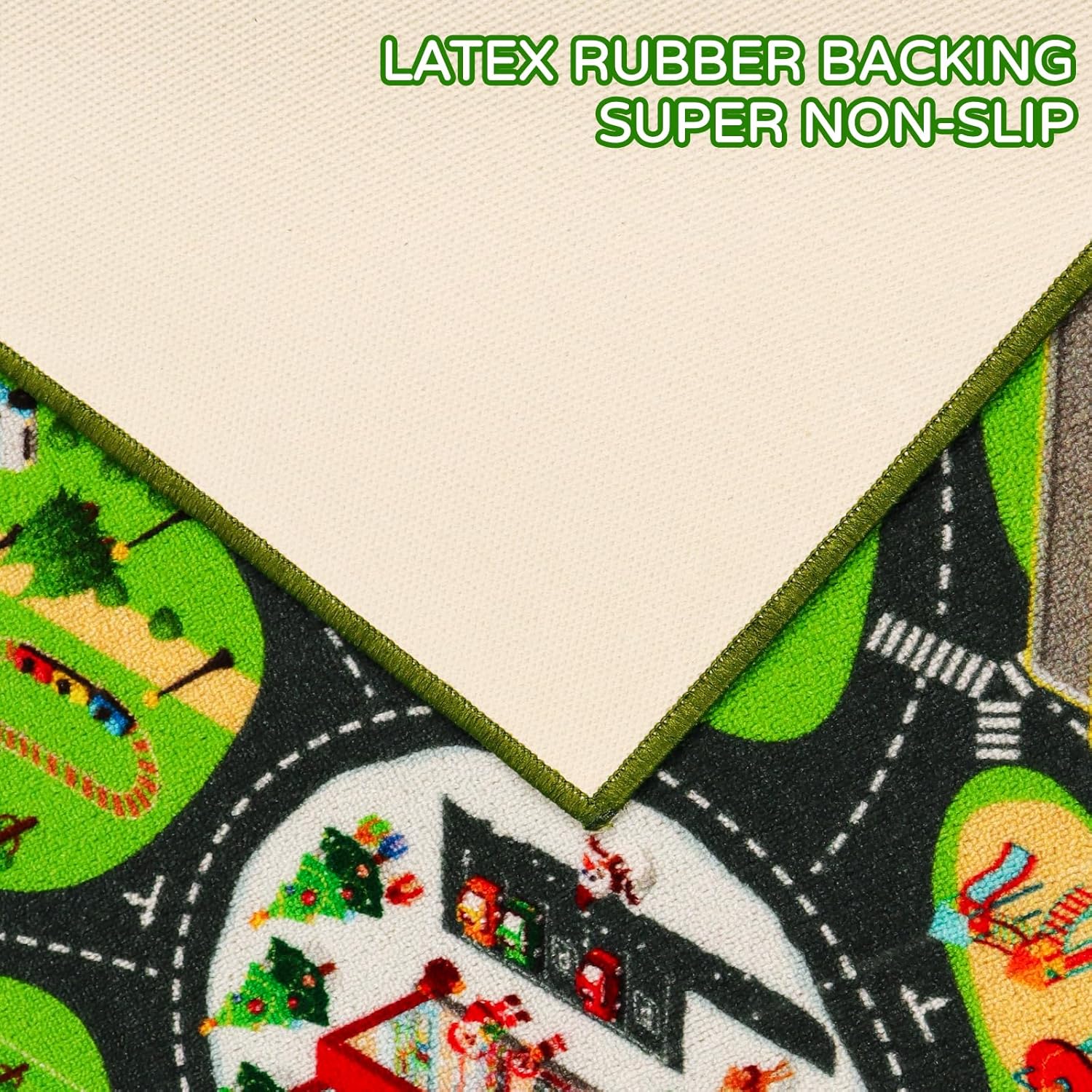 Alfombra de juego para niños, alfombra antideslizante para niños, sala de juegos, dormitorio, alfombra de coche para niños para jugar con autos y