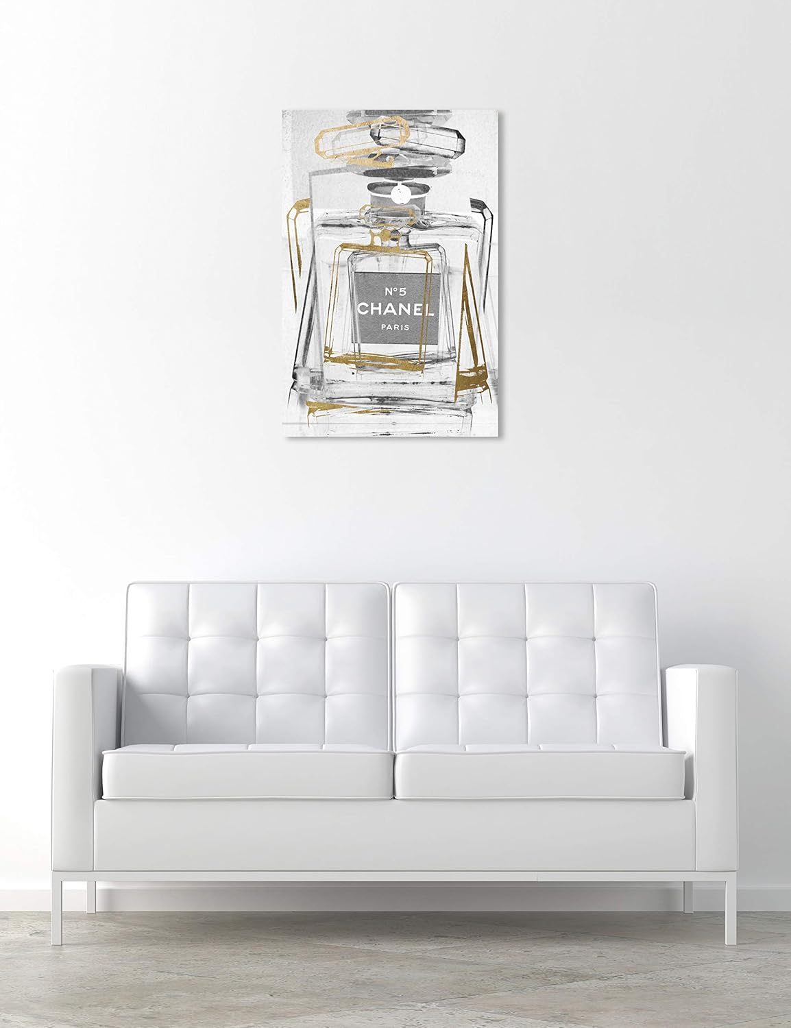 The Oliver Gal Artist Co. Oliver Gal ‘Infinite Glam – Lienzo decorativo para pared, color gris claro, 20 x 30 pulgadas, color dorado
