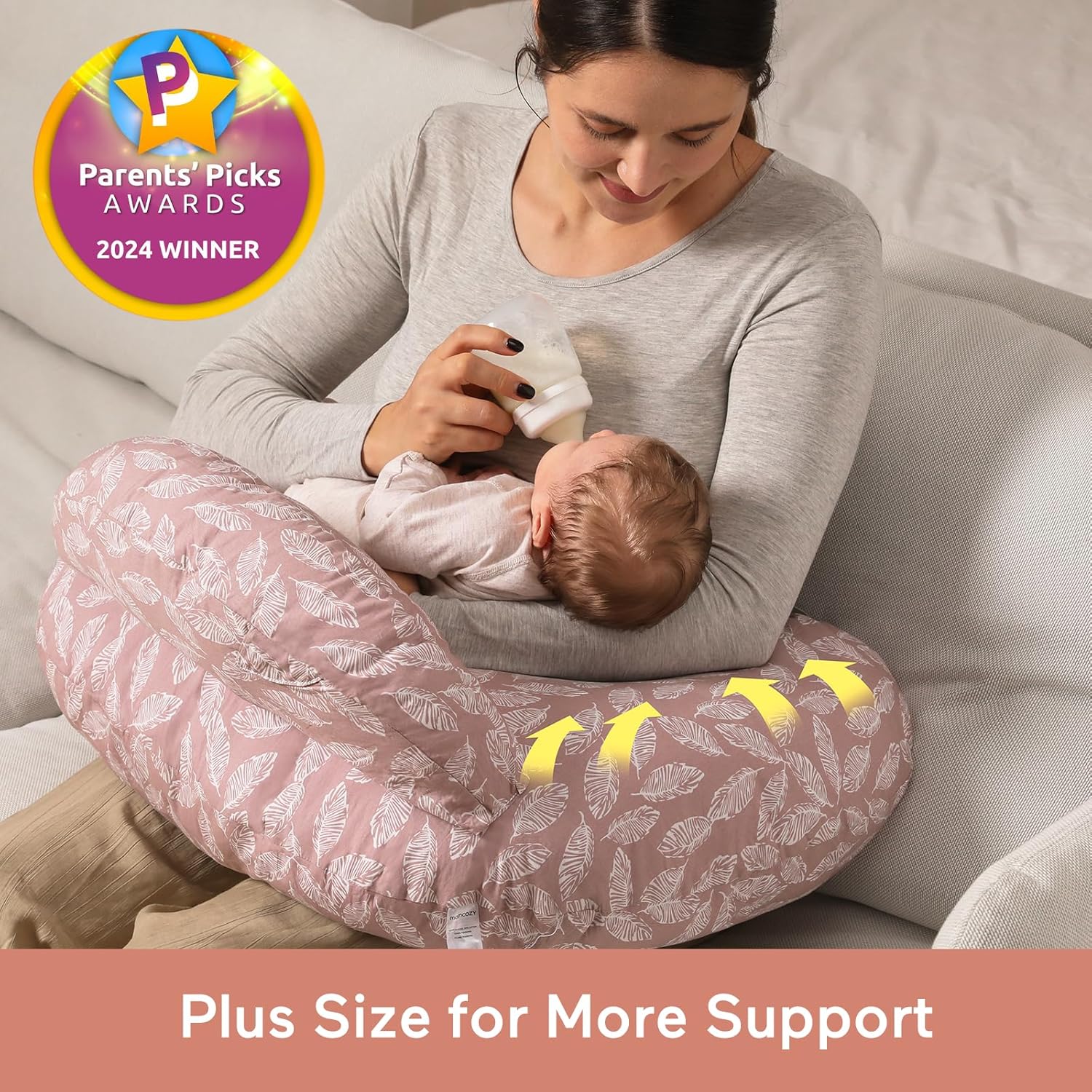 Momcozy Original Nursing Pillow and Positioner – Plus Size Feeding Pillow  Breastfeeding, Bottle Feeding, Baby Support  with Adjustable Waist Strap