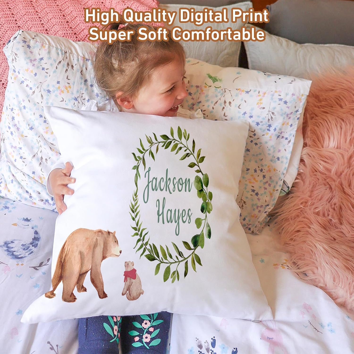 Juego de sábanas ajustables para cuna para bebé juego de ropa de cama personalizado para cuna de 3 piezas con nombre, juego de ropa de cama para