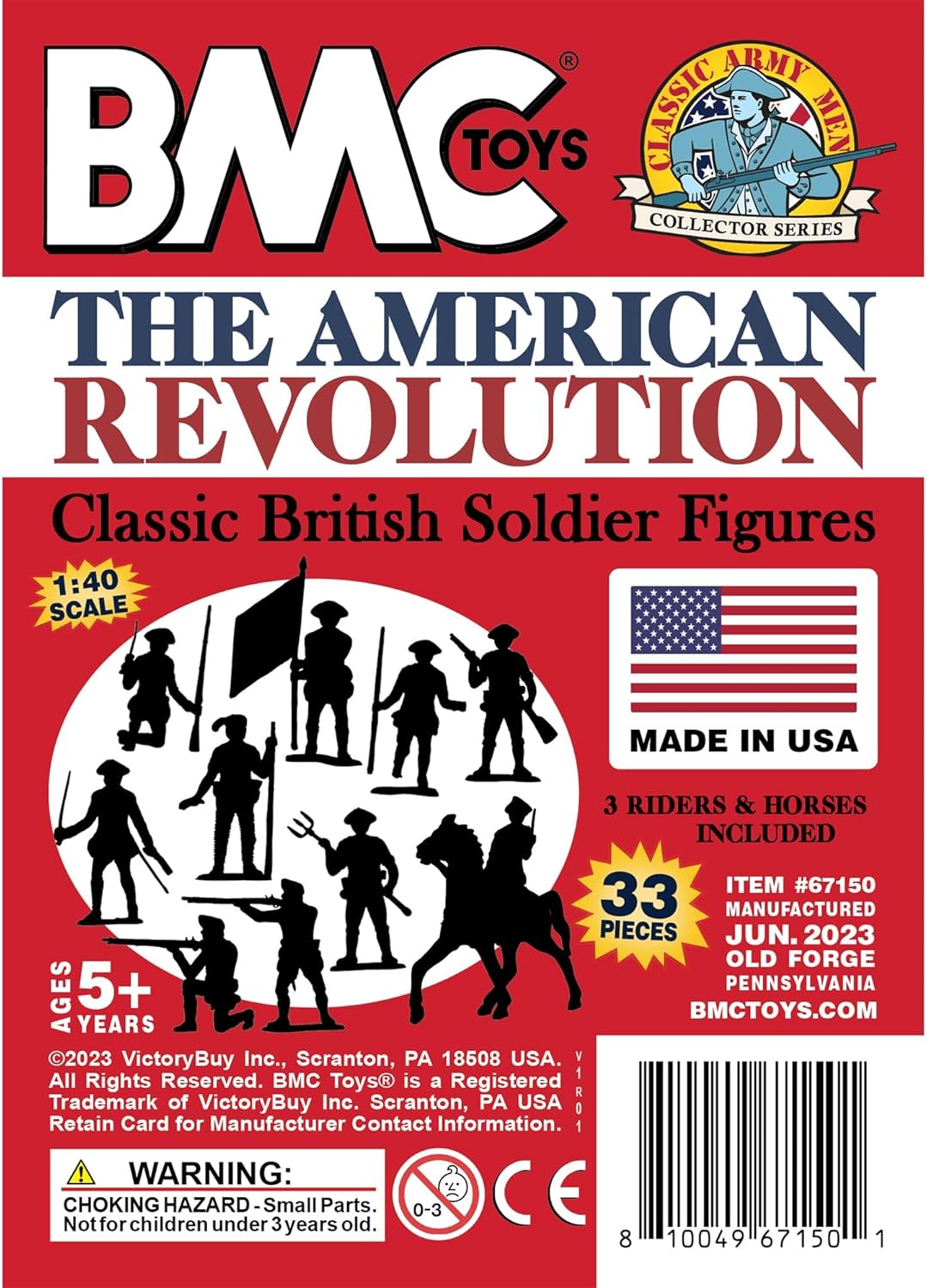 BMC Classic MPC Revolutionary War British Soldiers – Figuras de plástico para hombres del ejército