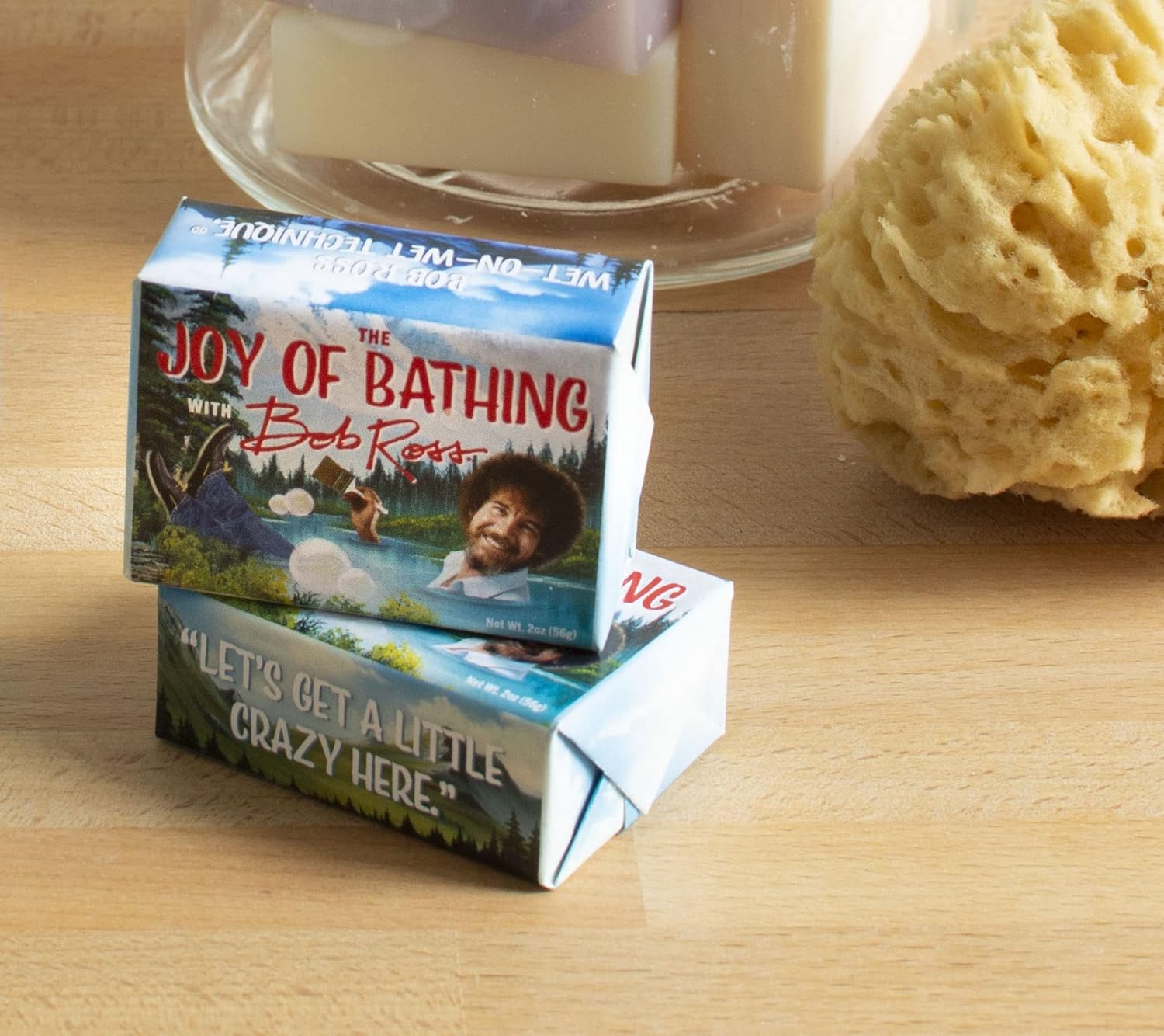 The Unemployed Philosophers Guild Bob Ross Soap – Hecho en los Estados Unidos, 2oz (56g) de jabón de barra de invitados de tamaño viaje