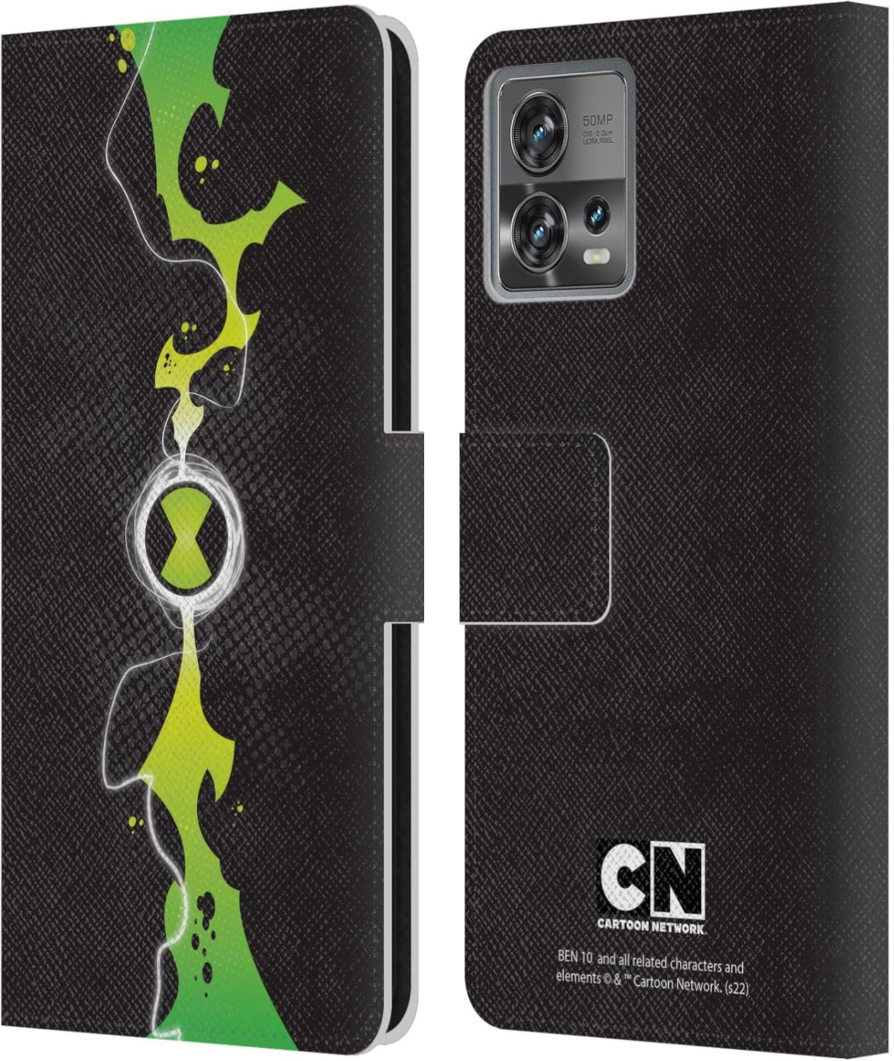 Head Case Designs Officially Licensed Ben 10 Omniverse Omnitrix Graphics Leather Book Wallet Case Cover Compatible with Motorola Moto Edge 30 Fusion