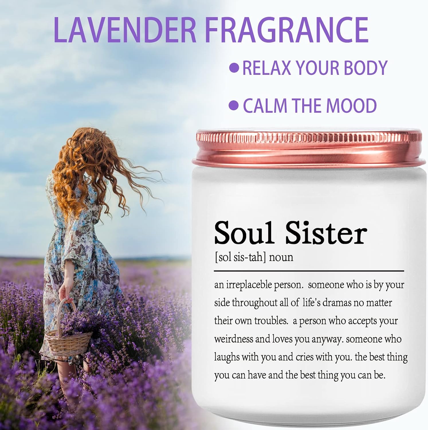 Vela perfumada  Regalos para hermanas del alma para mujeres, regalos divertidos para hermanas de hermana, vela para hermana, Navidad, regalos de