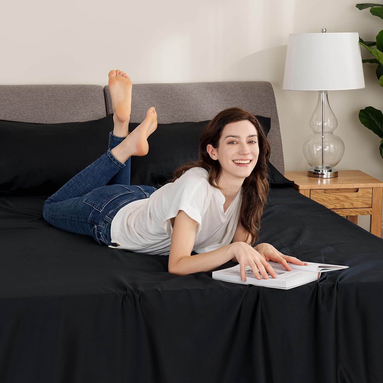 Berkshire Blanket Juego de sábanas de 3 piezas de 100 % algodón para tamaño individual, juego de ropa de cama de tejido percal de lujo con bolsillos