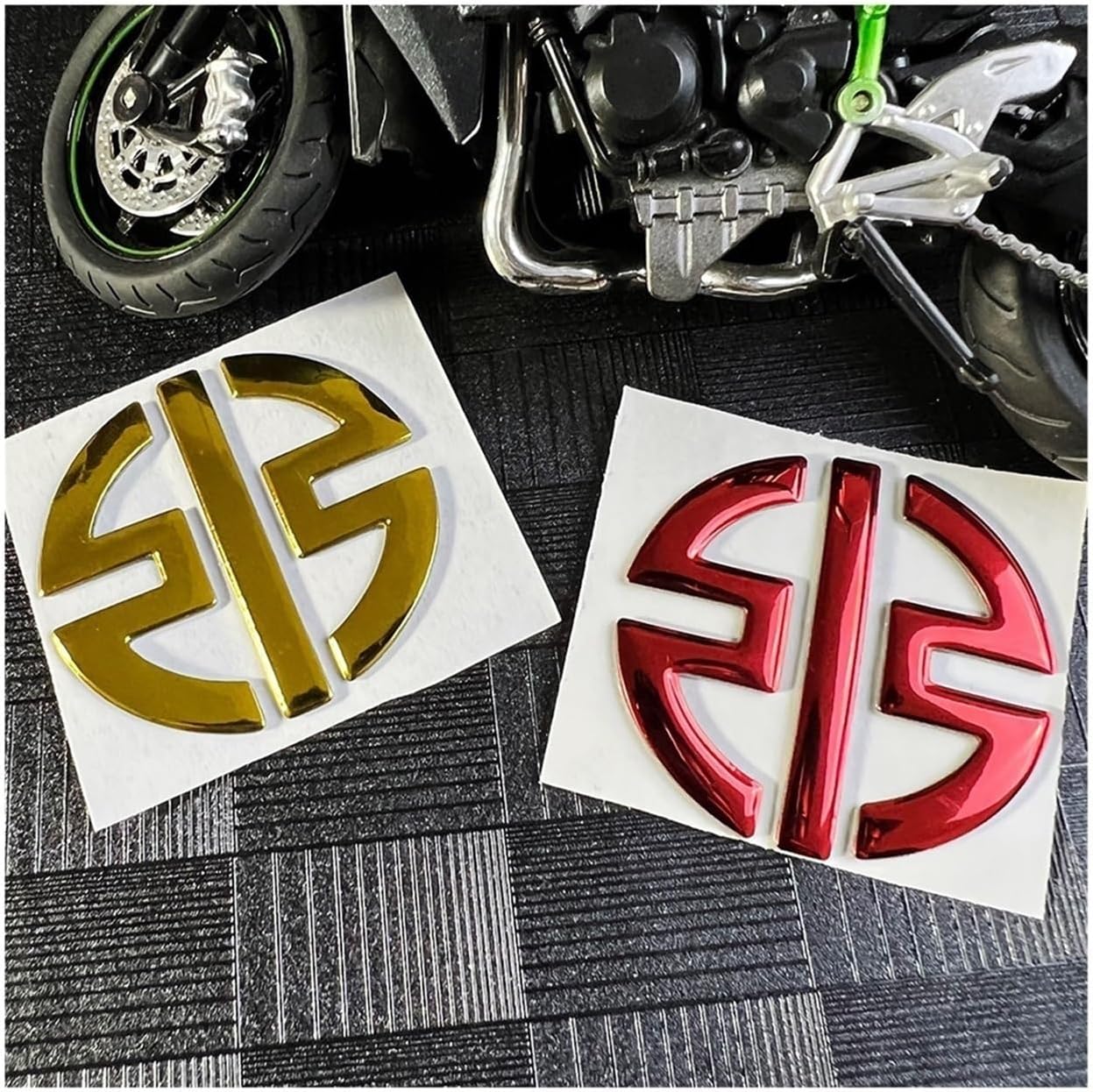 Para Kawasaki H2 H2R Ninja 400 Z250 Z900 3D PVC reflectante cromo fuerte pegamento tanque cubierta lateral carenado logotipo emblema calcomanía