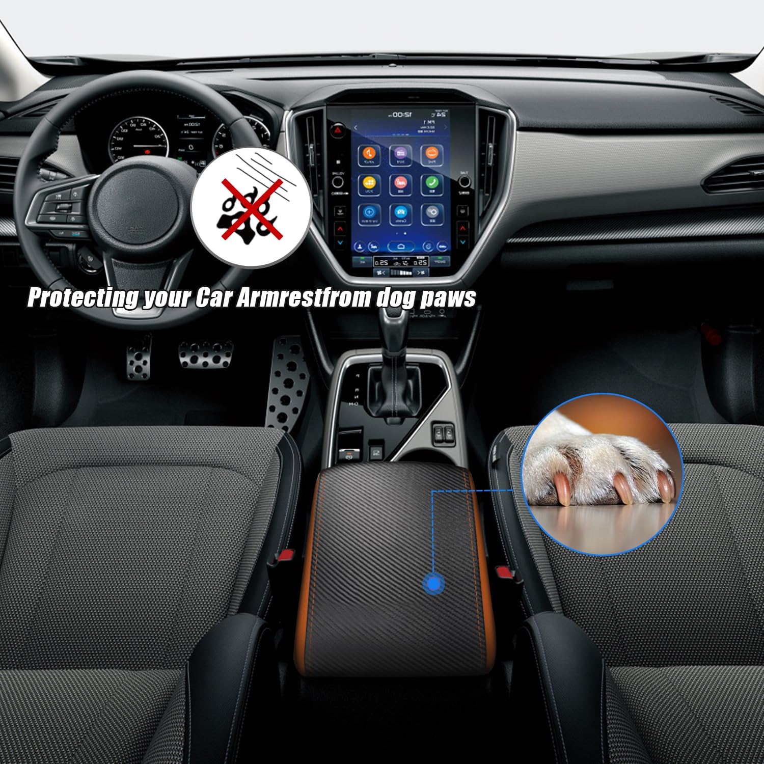 Funda para reposabrazos de consola central de automóvil para Subaru CrosstrekImpreza 2024 2025, de piel, antiarañazos, funda para reposabrazos
