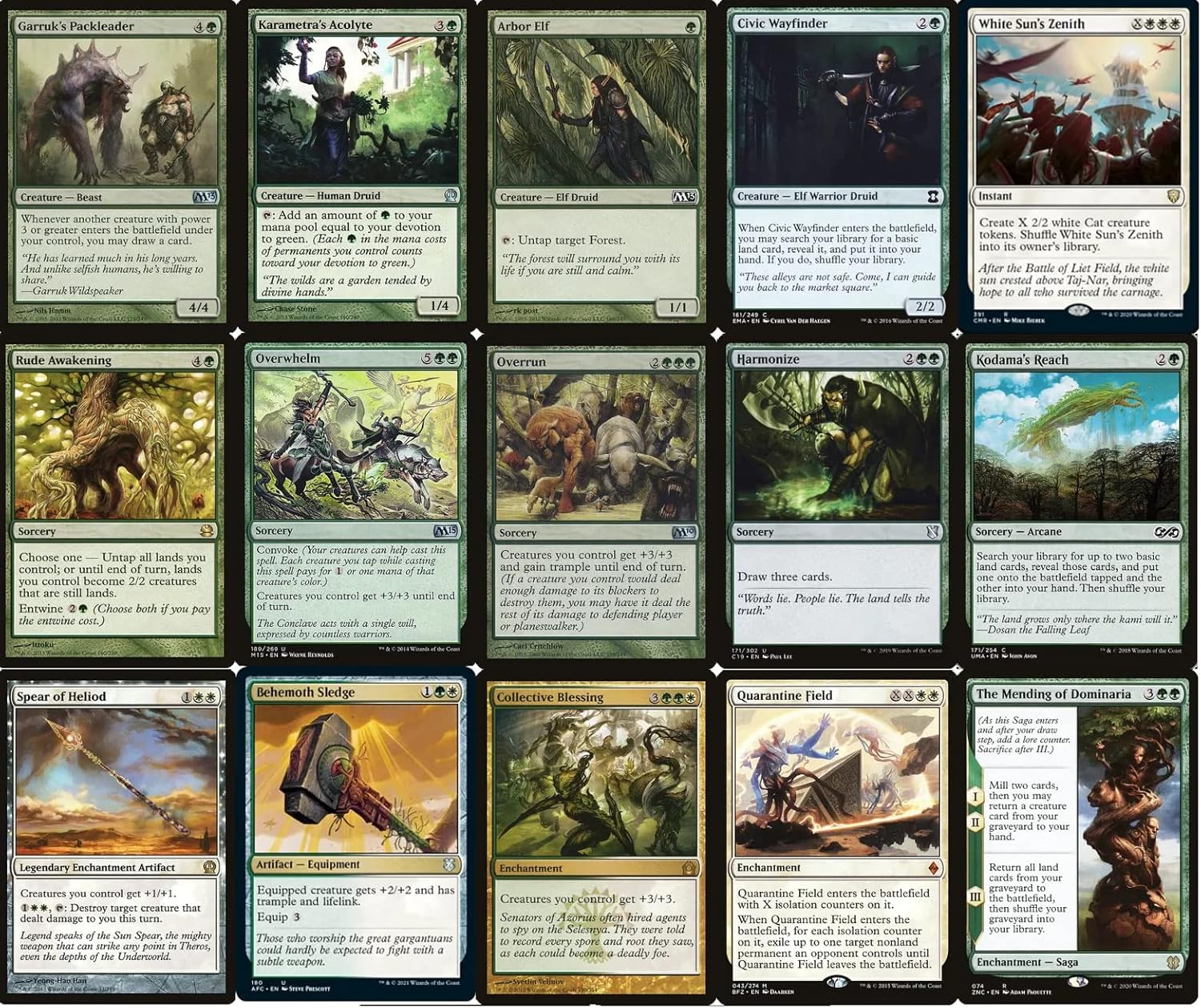 Rampa verde y blancaDrawEnorme Criatura EDH Deck – Hecho a medida – Elite – MTG – Comandante – 100 cartas