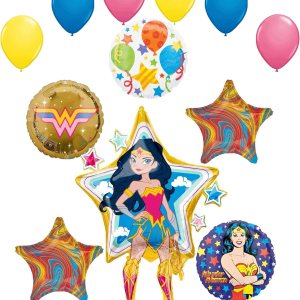 Wonder WW1984 – Suministros de fiesta de mujer de cuerpo completo para cumpleaños, decoración de ramo de globos Wonder WW1984 – Suministros de fiesta de mujer de cuerpo completo para cumpleaños, decoración de ramo de globos
