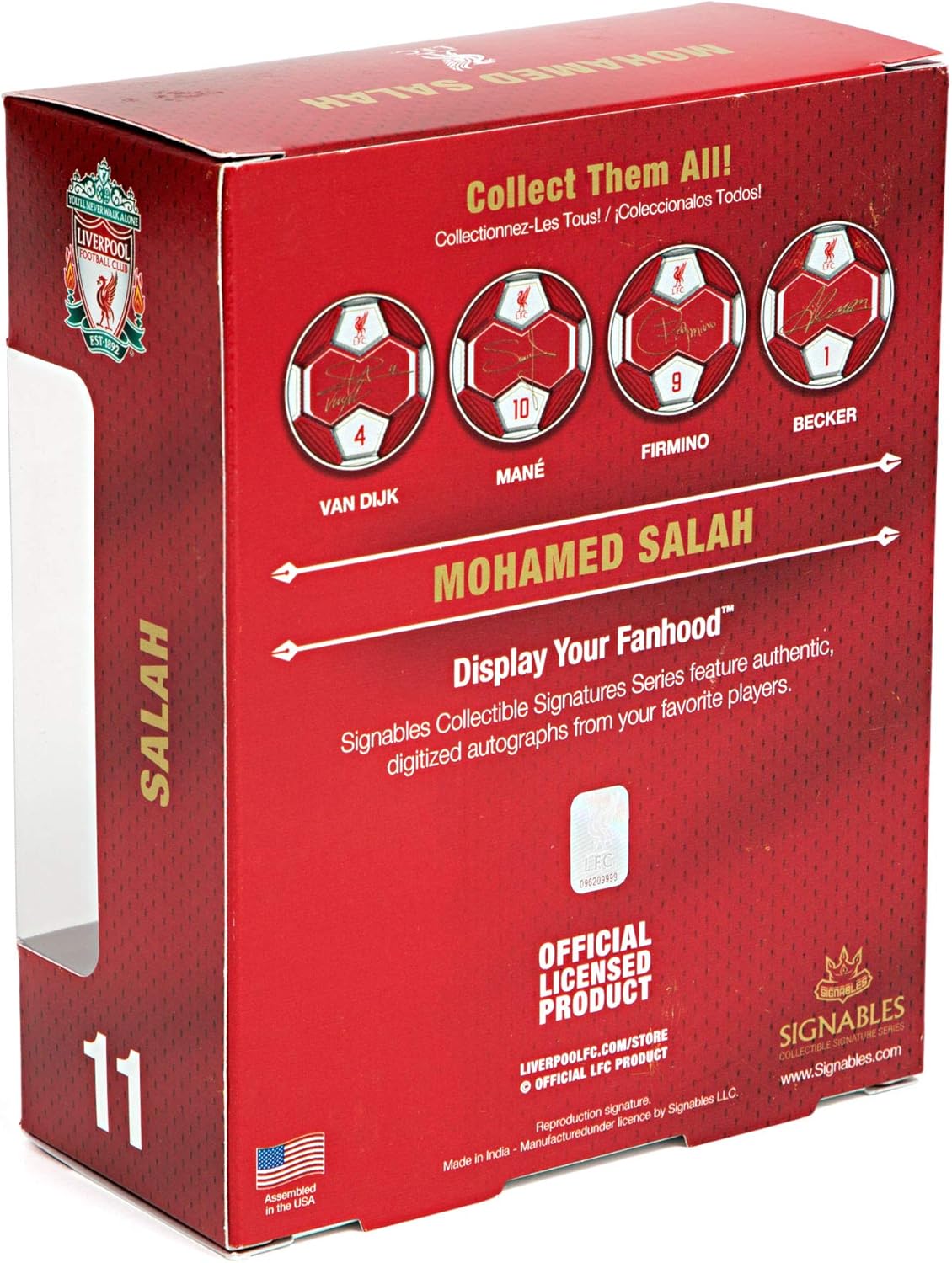 Liverpool F.C. Signables Signature Series (Facsímil firmado) Fútbol Firmable con Información del Jugador – Artículo Oficial de Coleccionistas