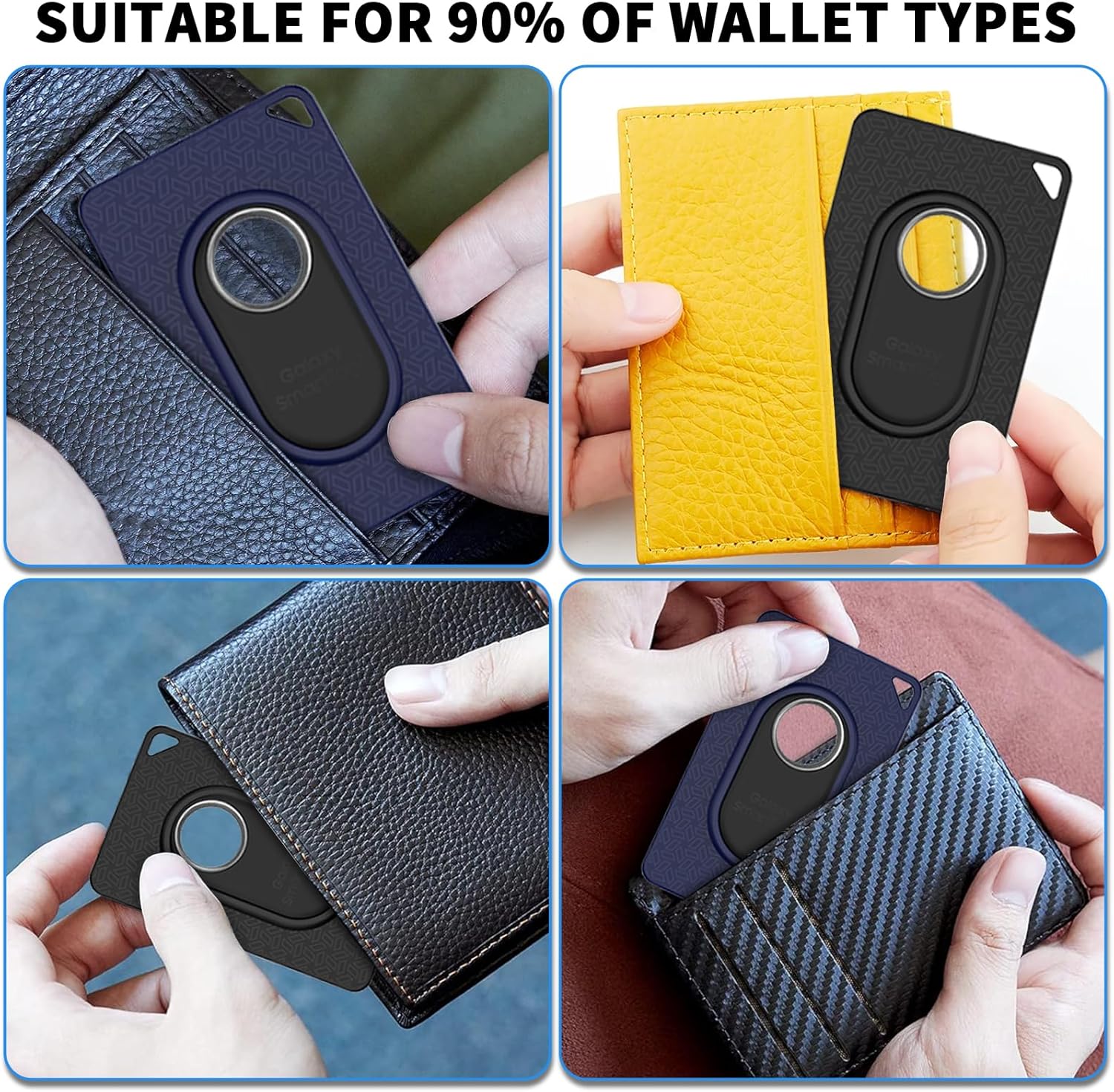 Paquete de 2 fundas para tarjetas para Galaxy SmartTag2, funda ultradelgada para SmartTag2, funda para tarjetas Smart Tag 2 de TPU suave para